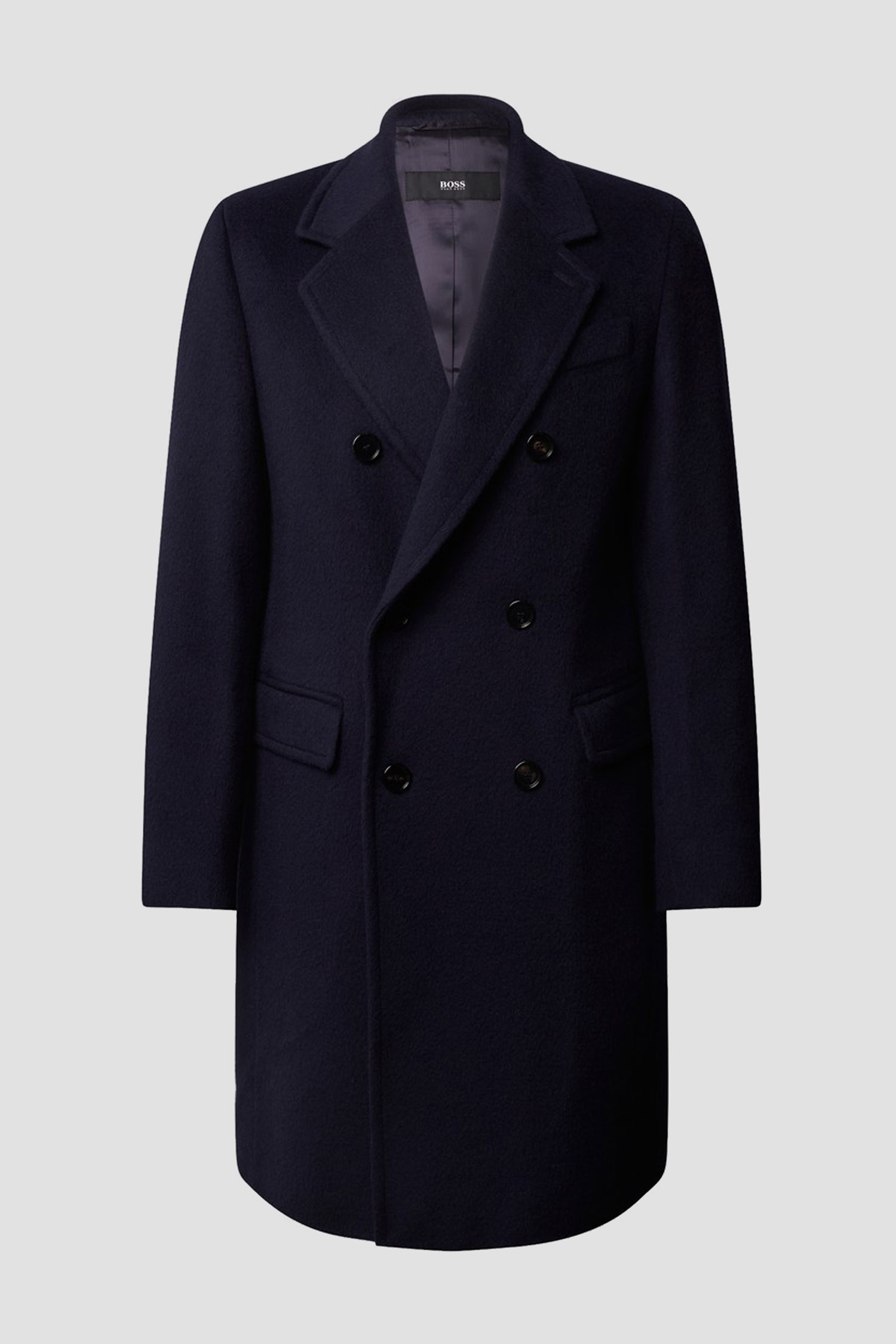 Чоловіче темно-синє вовняне пальто BOSS 50417914;402