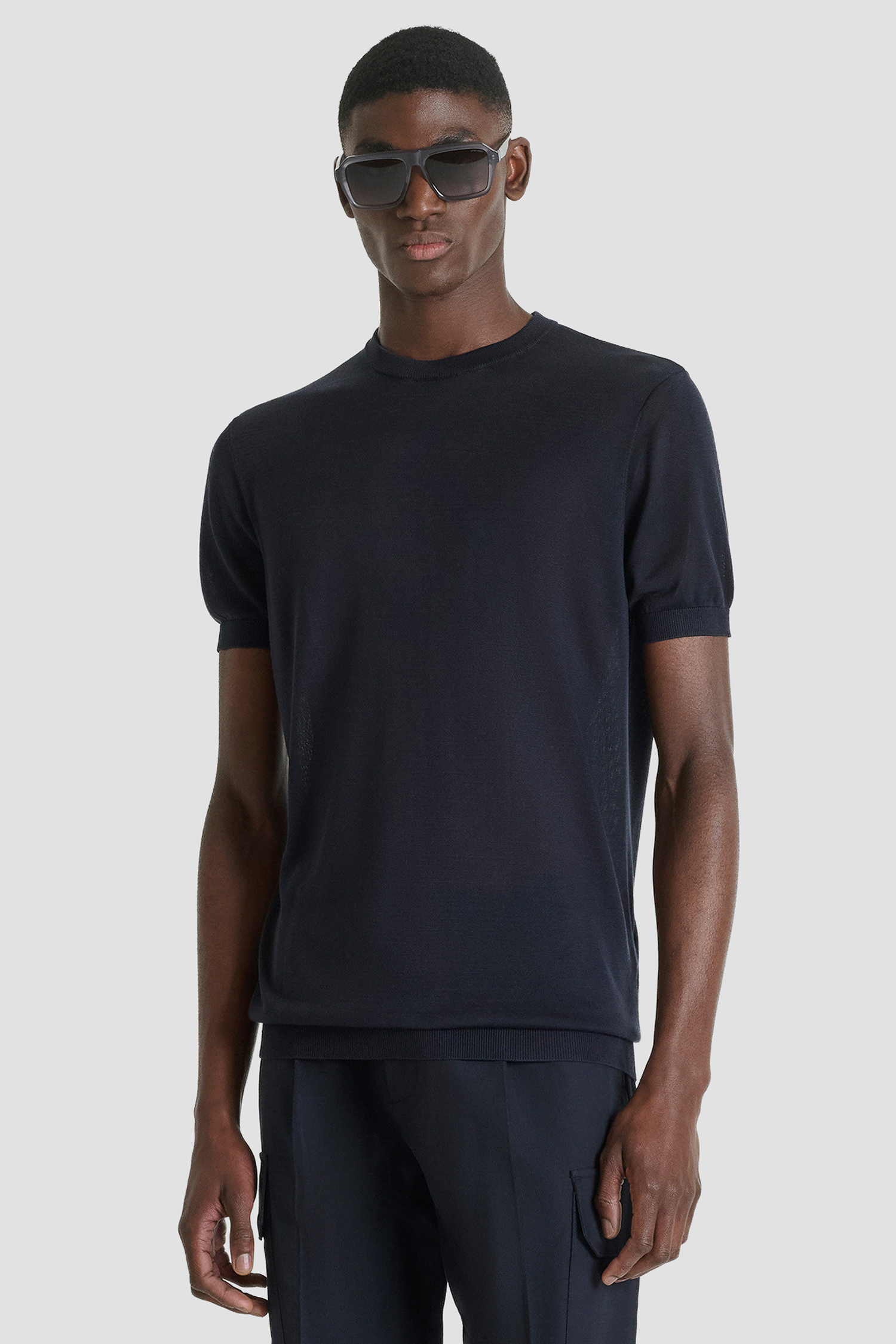 Мужской черный джемпер Antony Morato MMSW01587.YA500097;7139
