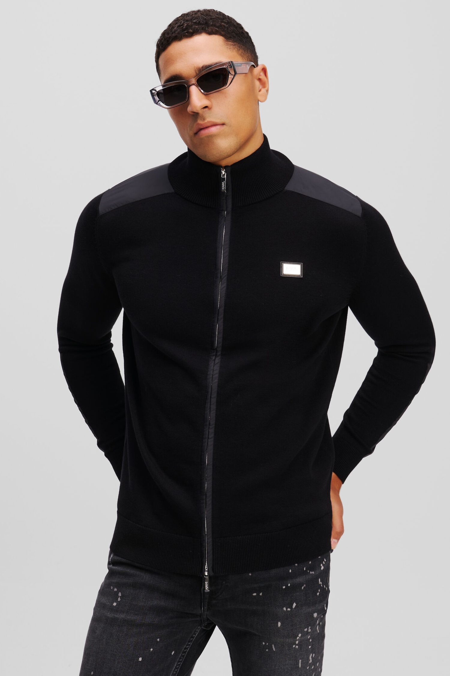 Мужской черный кардиган Karl Lagerfeld 551301.655086;990