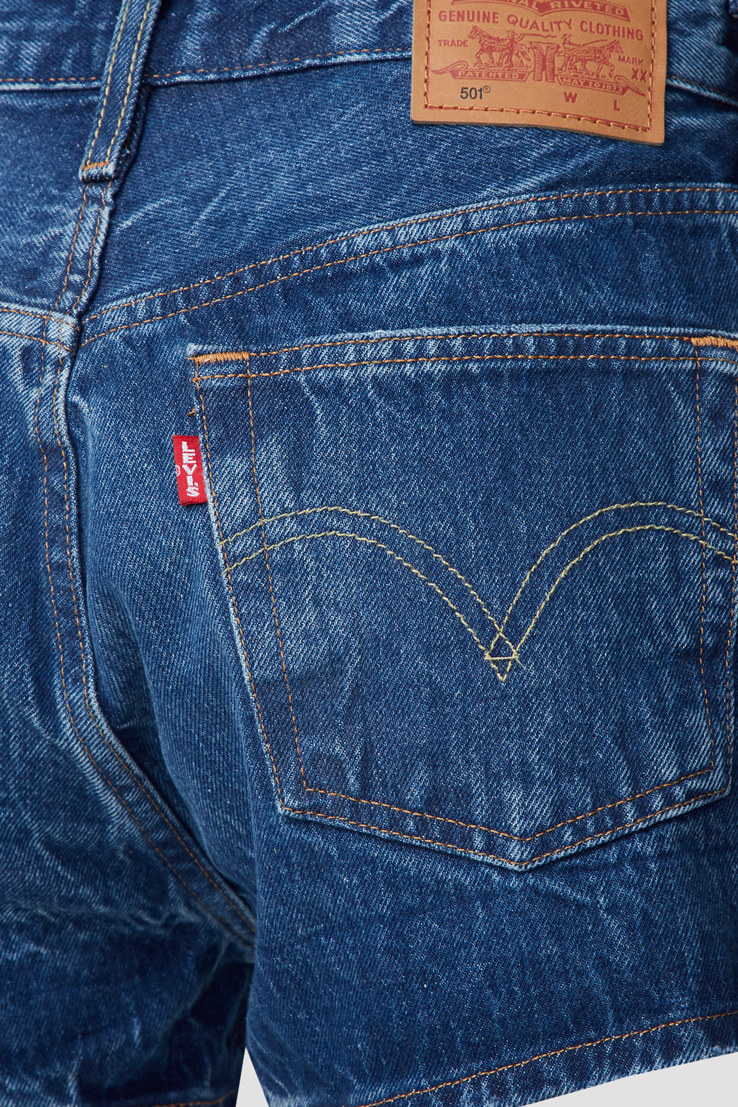 Женские синие джинсовые шорты 501® Original Fit High Rise Levi’s® 56327;0312