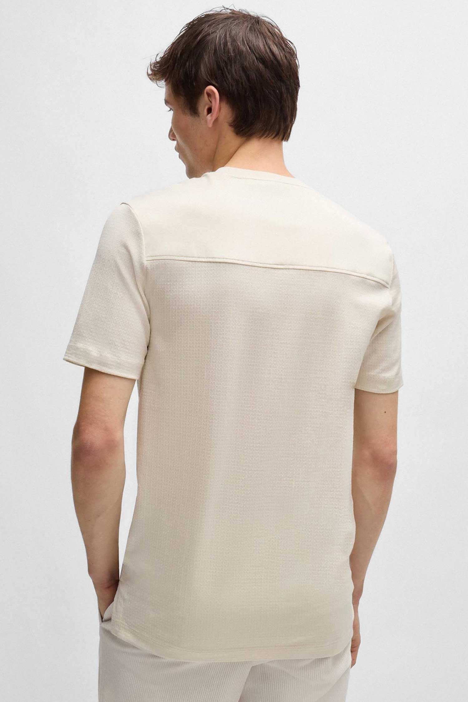 Мужская бежевая футболка BOSS 50520208;131