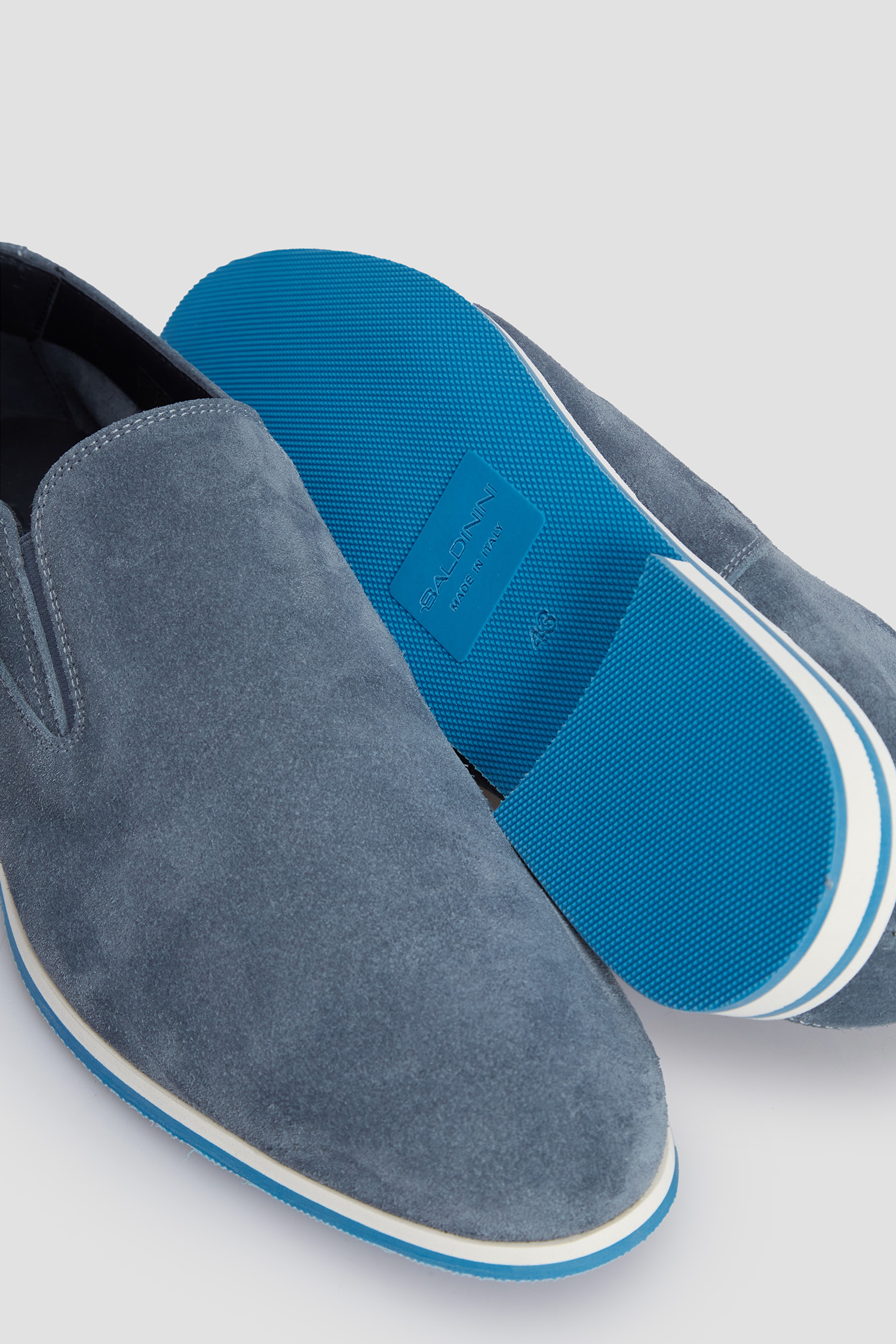 Мужские голубые замшевые дерби BALDININI U4E016P1CROS;1508