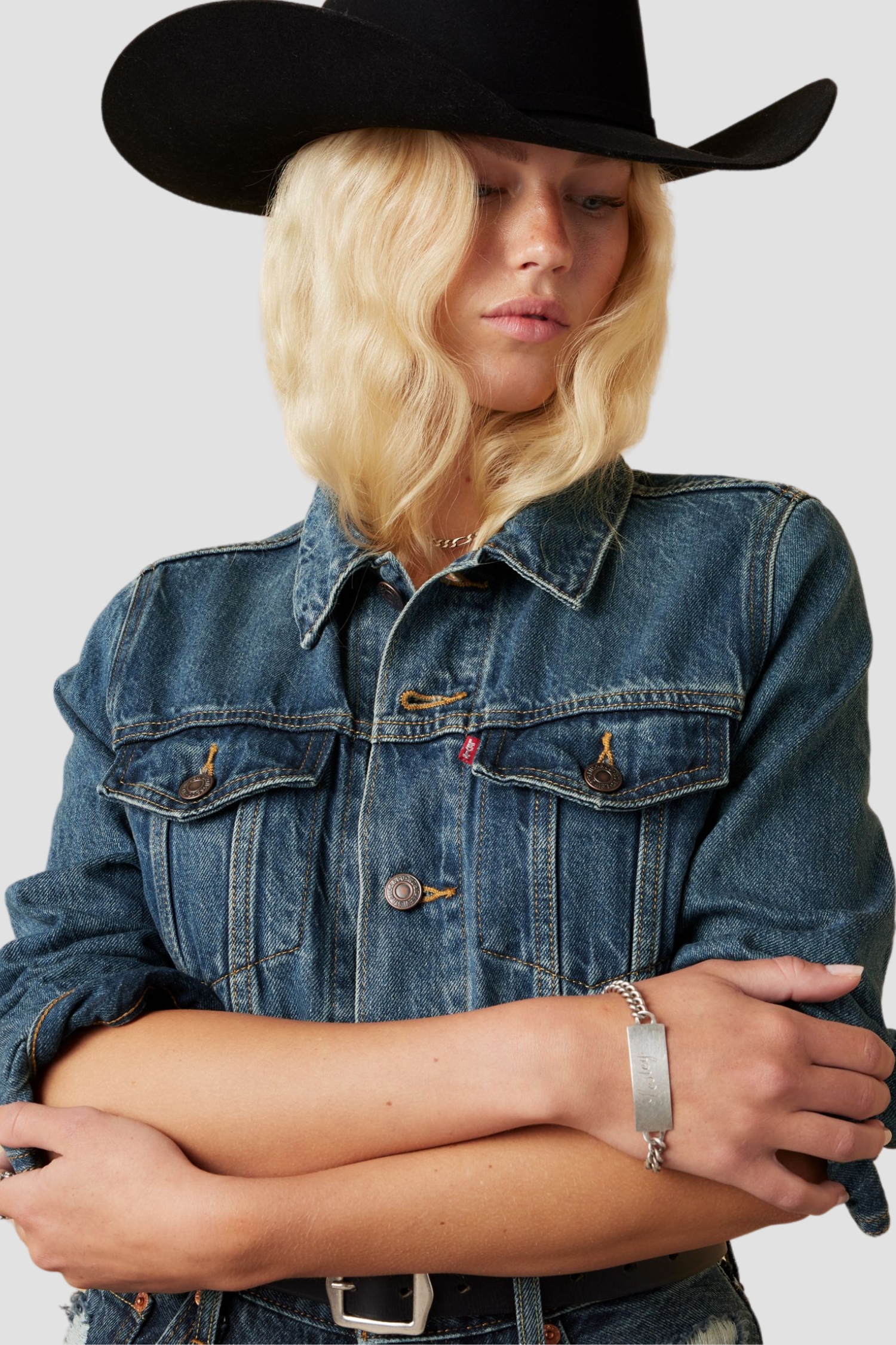 Женская синяя джинсовая куртка Levi’s® 29945;0063