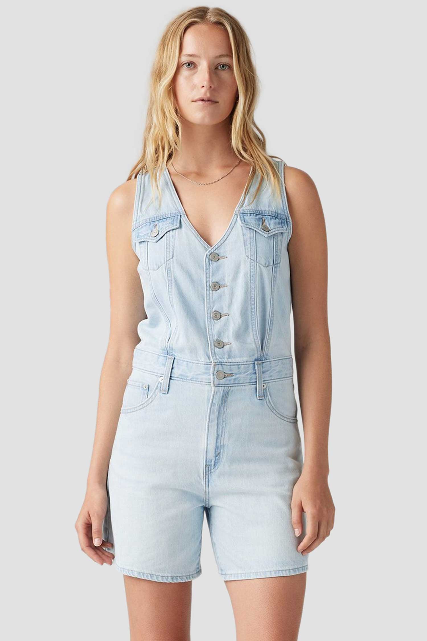 Жіночий блакитний джинсовий комбінезон Levi’s® 001WM;0000