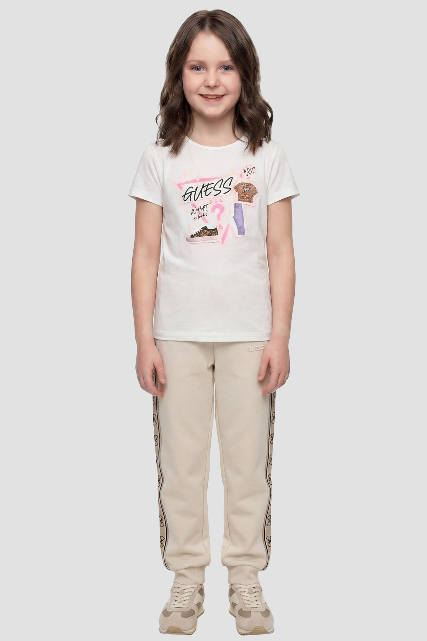 Детская белая футболка Guess Kids J6YI02.K3667;G011