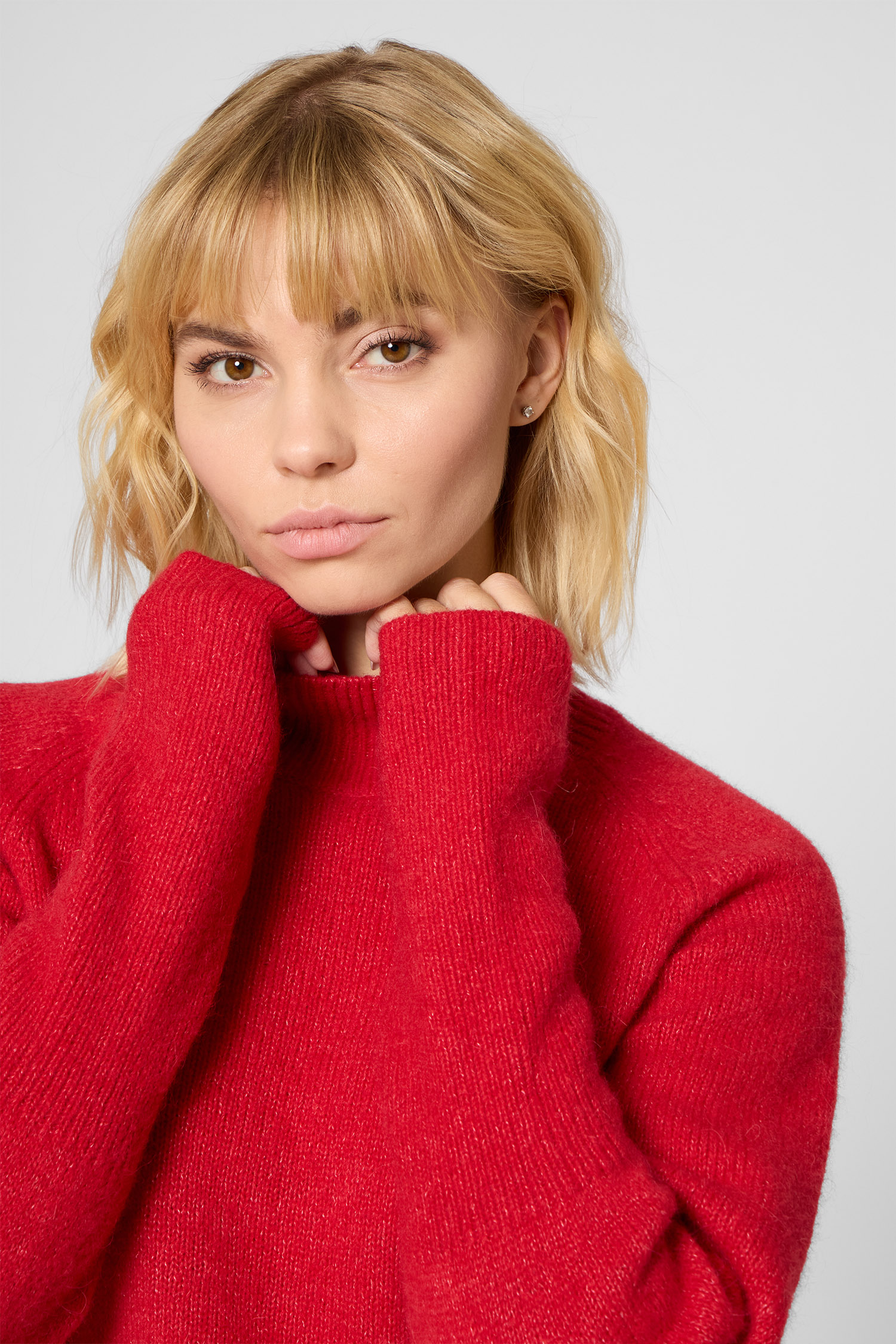 Женский красный шерстяной гольф HUGO 50548251;619