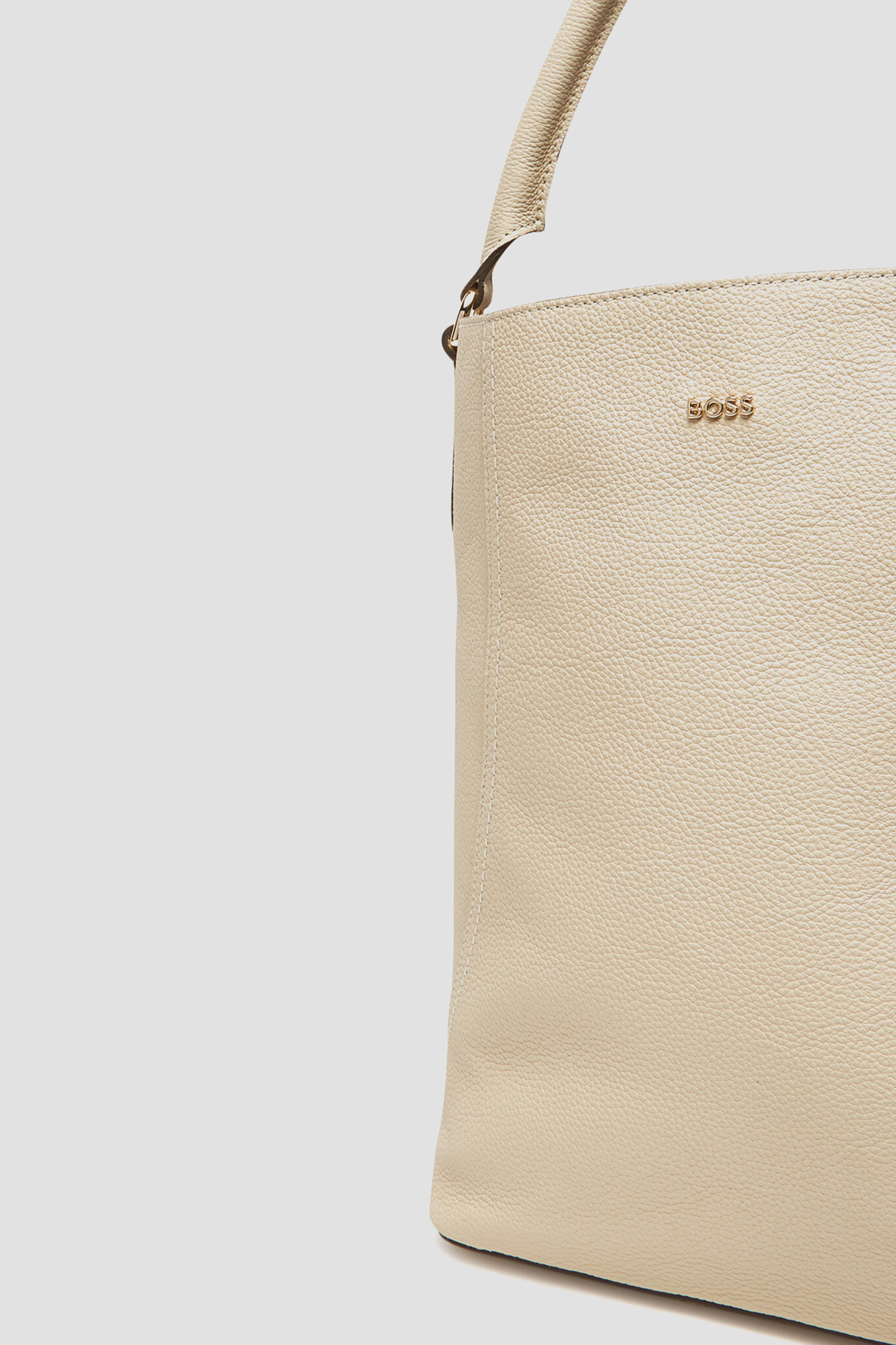 Женская бежевая кожаная сумка BOSS 50547744;114