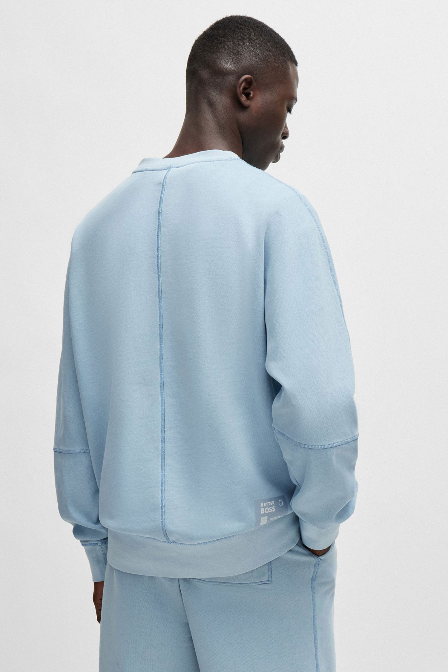 Мужской голубой свитшот BOSS 50517001;473 — Ultrashop