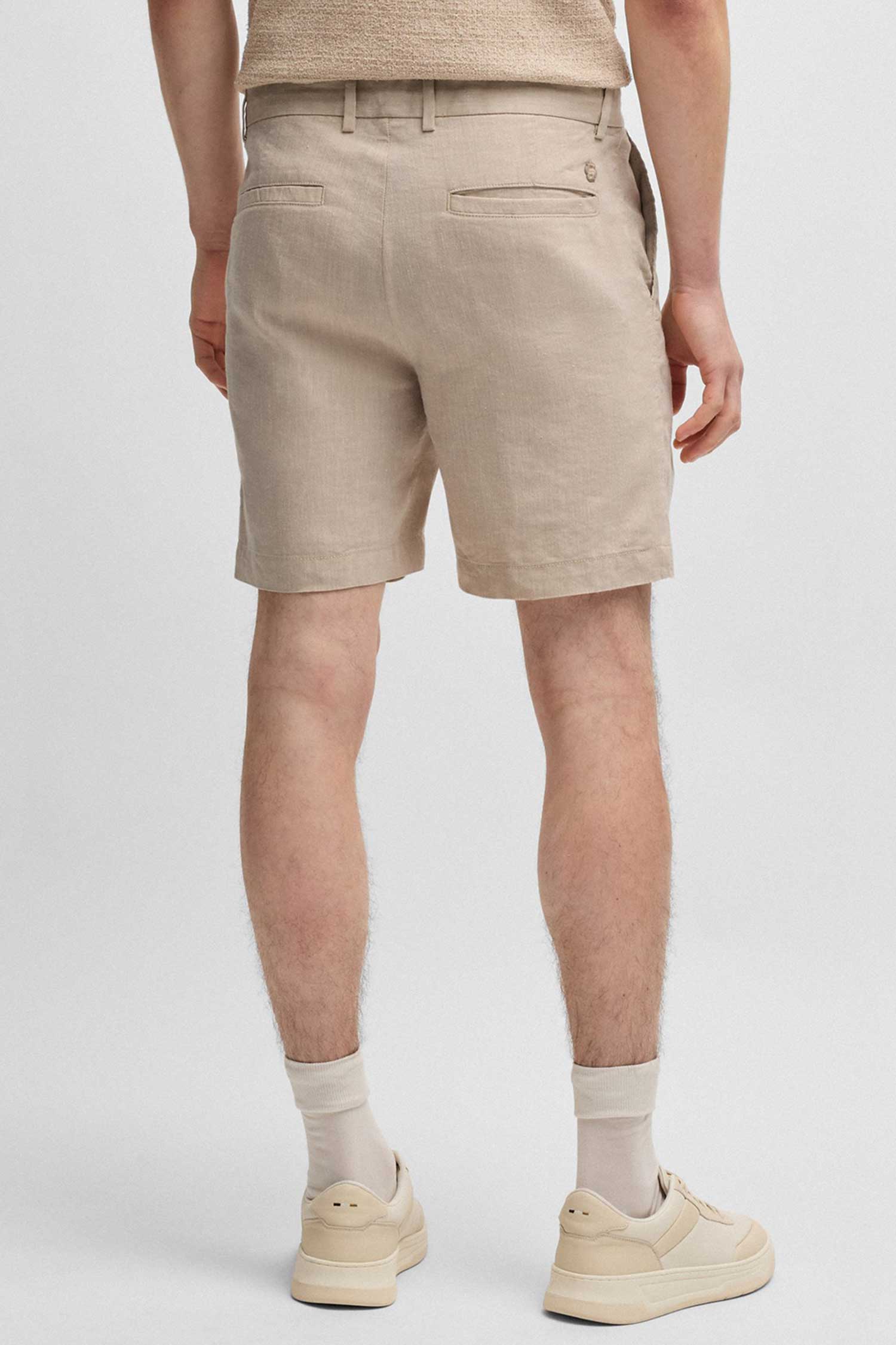 Чоловічі бежеві лляні шорти BOSS 50538016;275