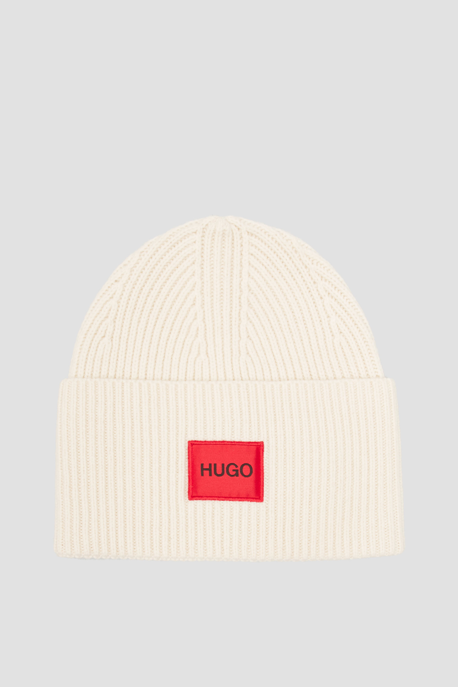Женская белая шерстяная шапка HUGO 50461231;107