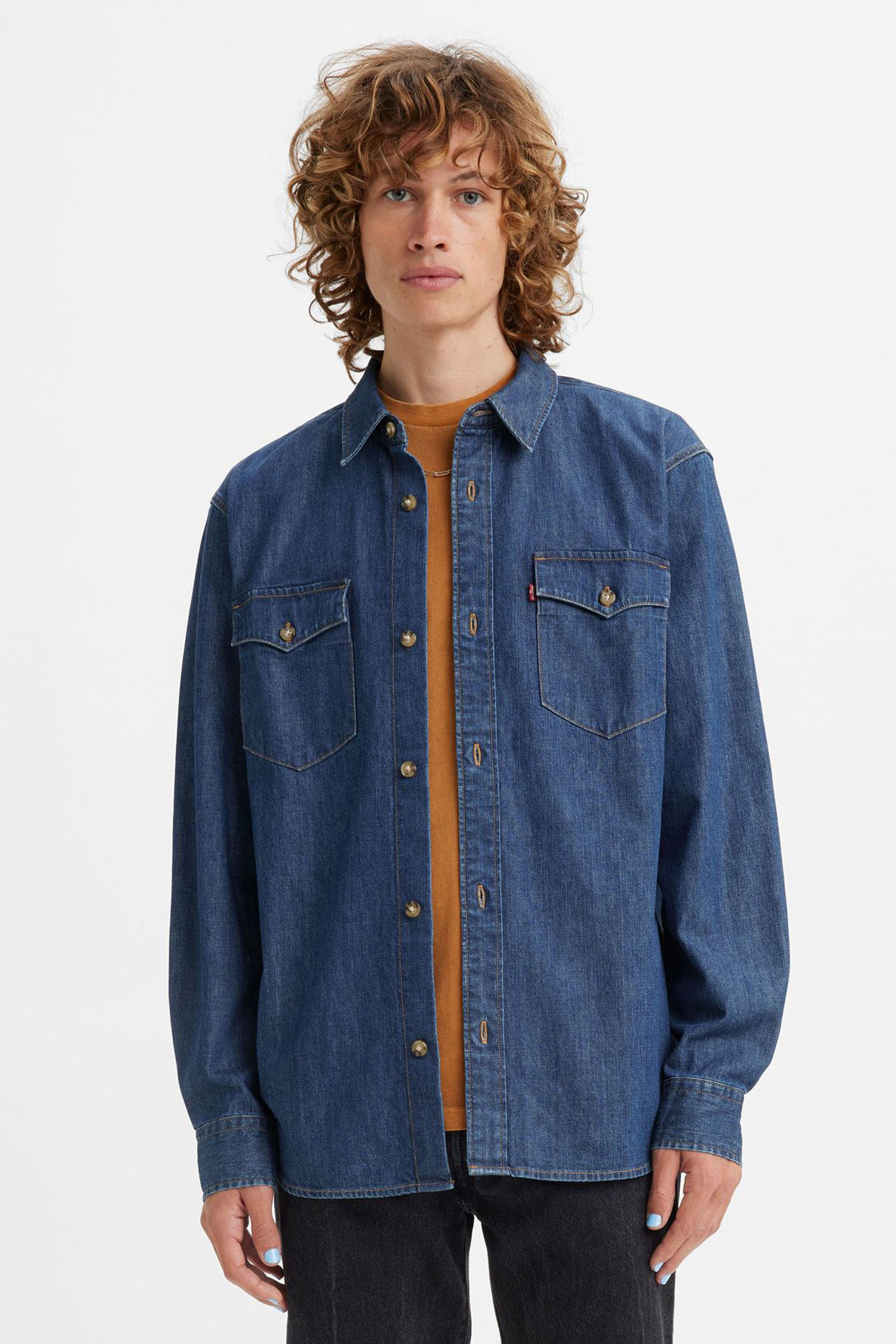 Мужская синяя джинсовая рубашка Levi’s® A1919;0020
