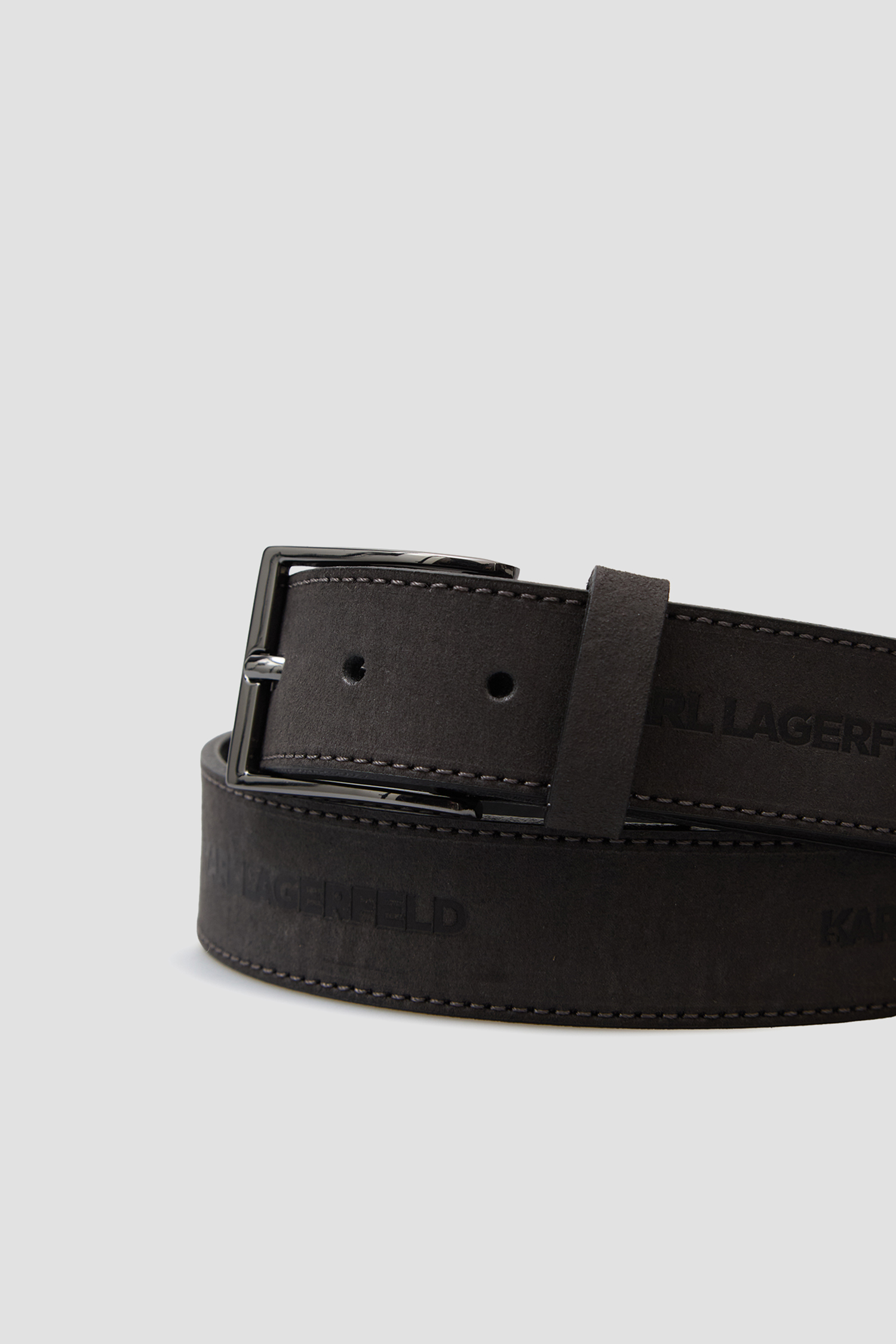 Чоловічий чорний шкіряний ремінь Karl Lagerfeld 562425.815300;990