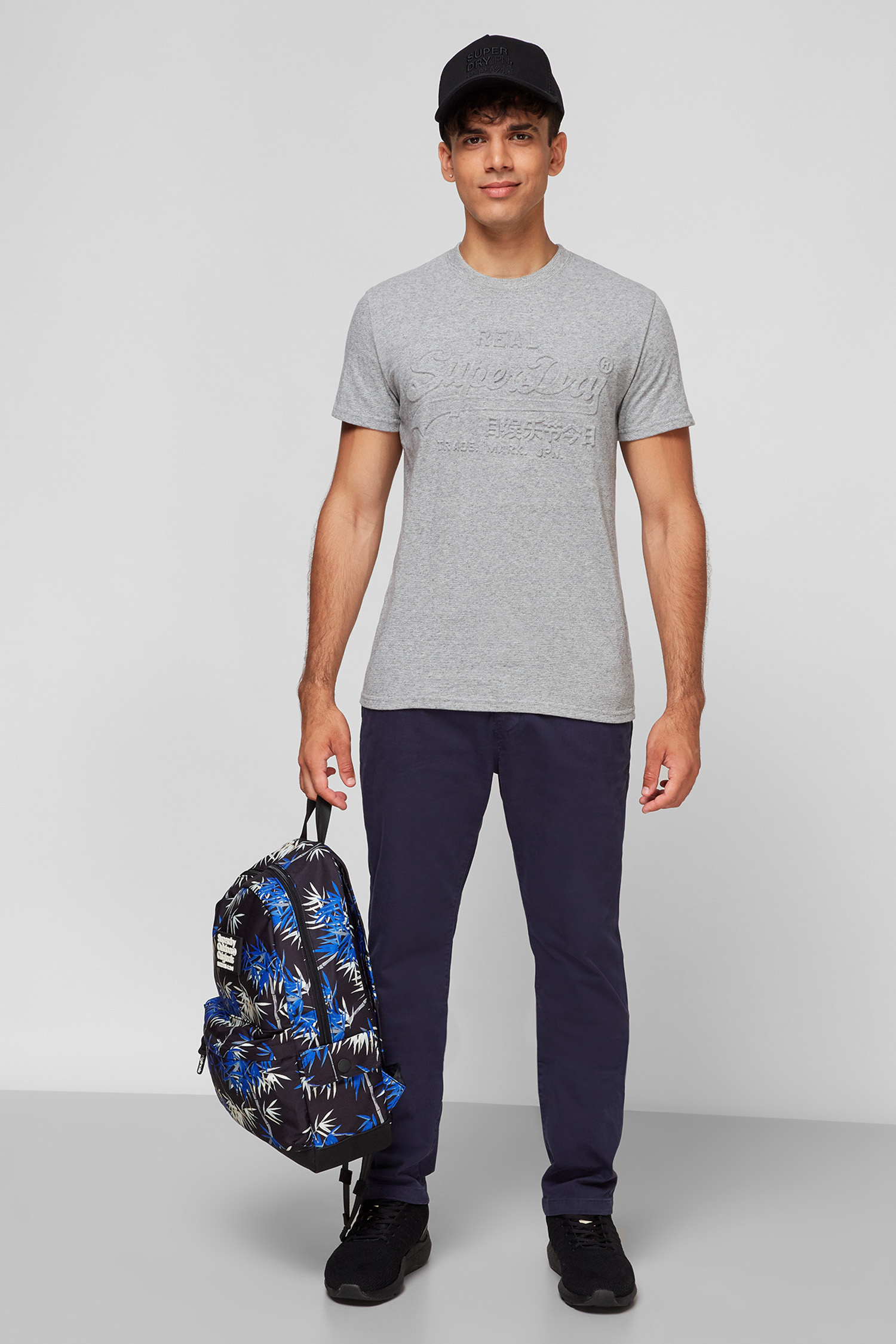 Чоловіча сіра футболка SuperDry M1011002A;9ST