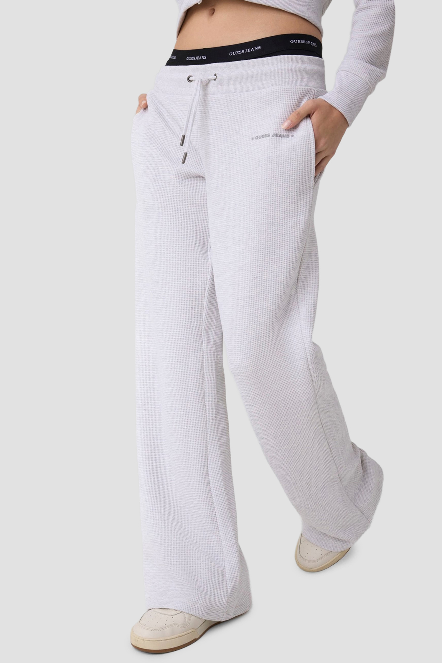 Женские светло-серые спортивные брюки Guess Jeans W6YB07.K4207;H91N