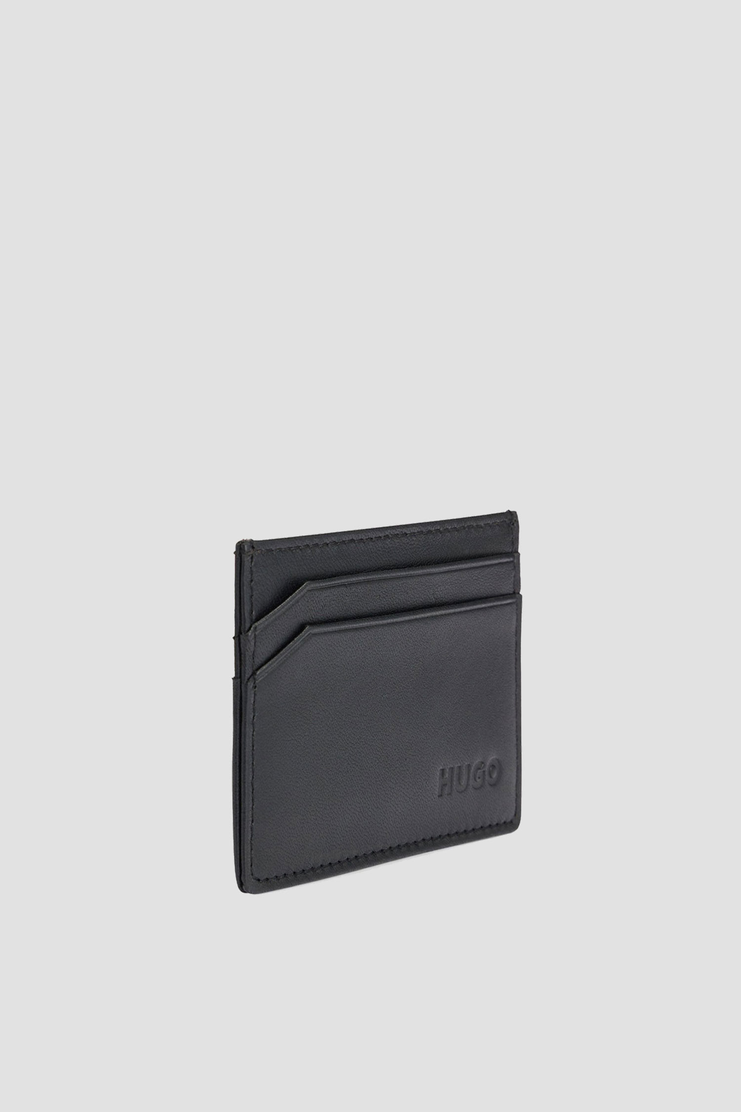 Мужской черный кожаный кардхолдер HUGO 50470746;001