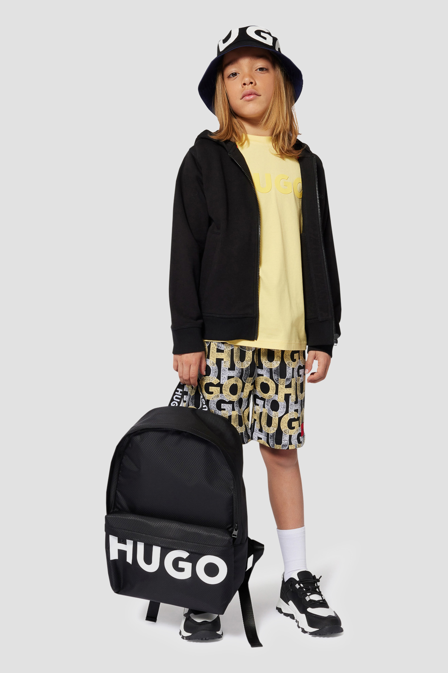 Детский черный рюкзак HUGO kids G00424;09B