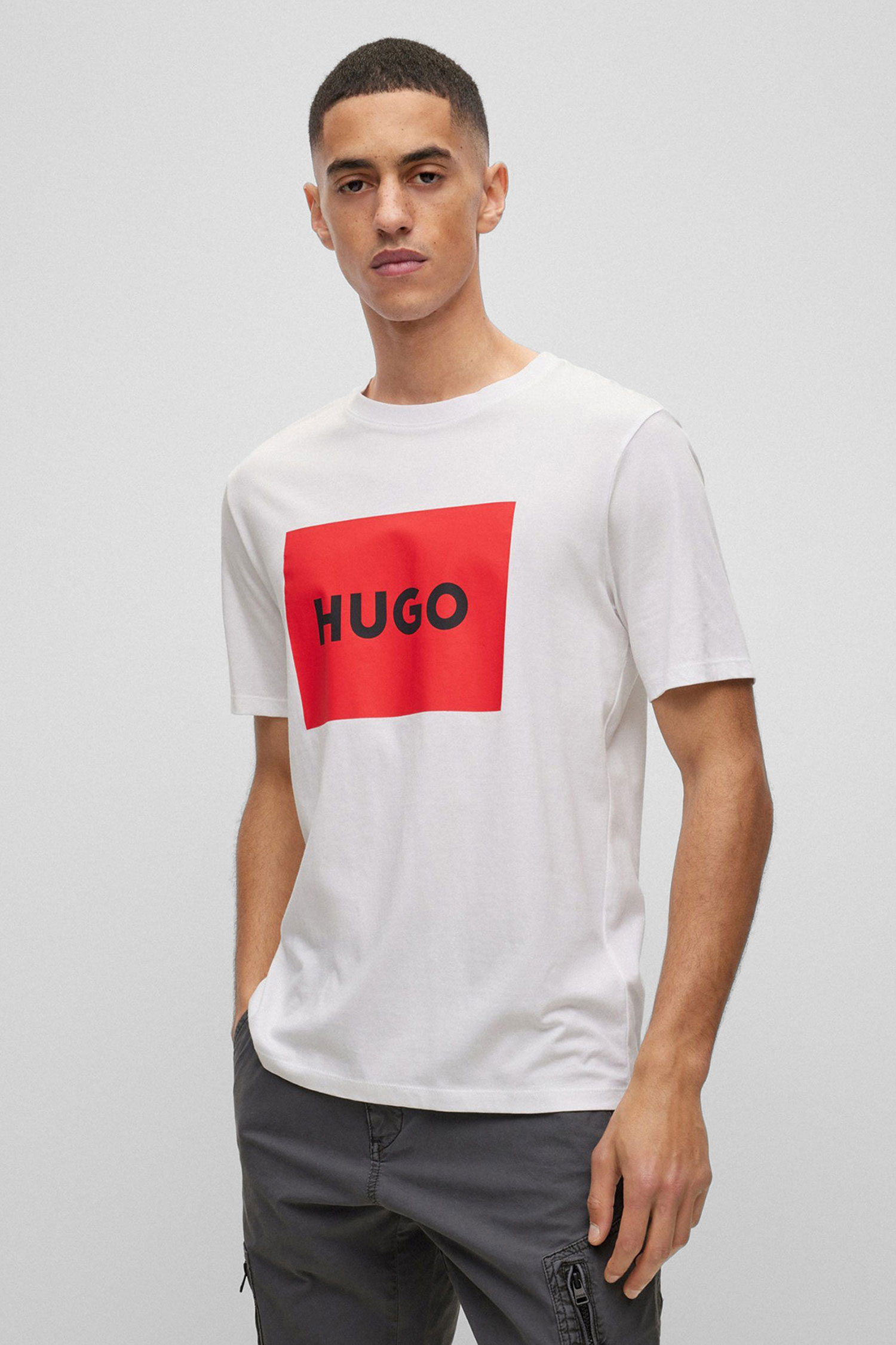 Мужская белая футболка HUGO 50467952;100