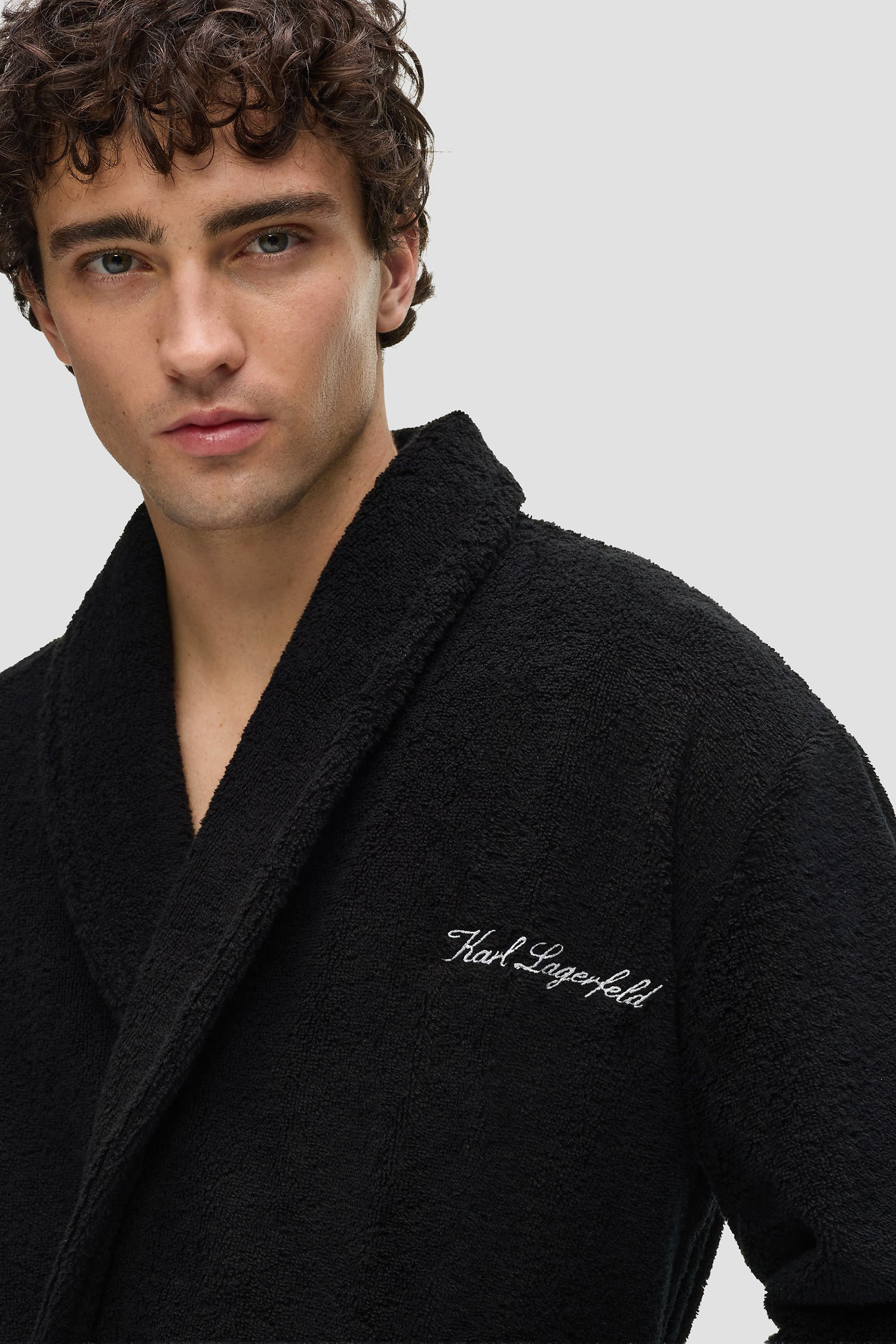 Чоловічий чорний халат Karl Lagerfeld B1M45016;999