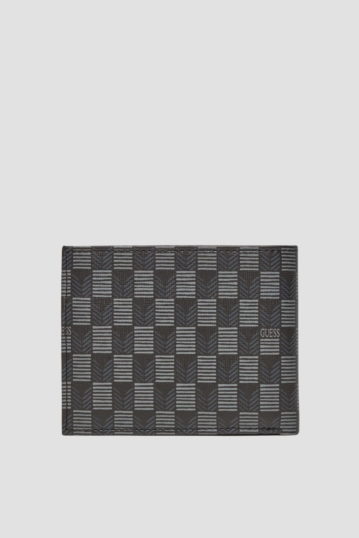 Чоловічий чорний гаманець з візерунком Guess SMJESE.LEA20;BLA