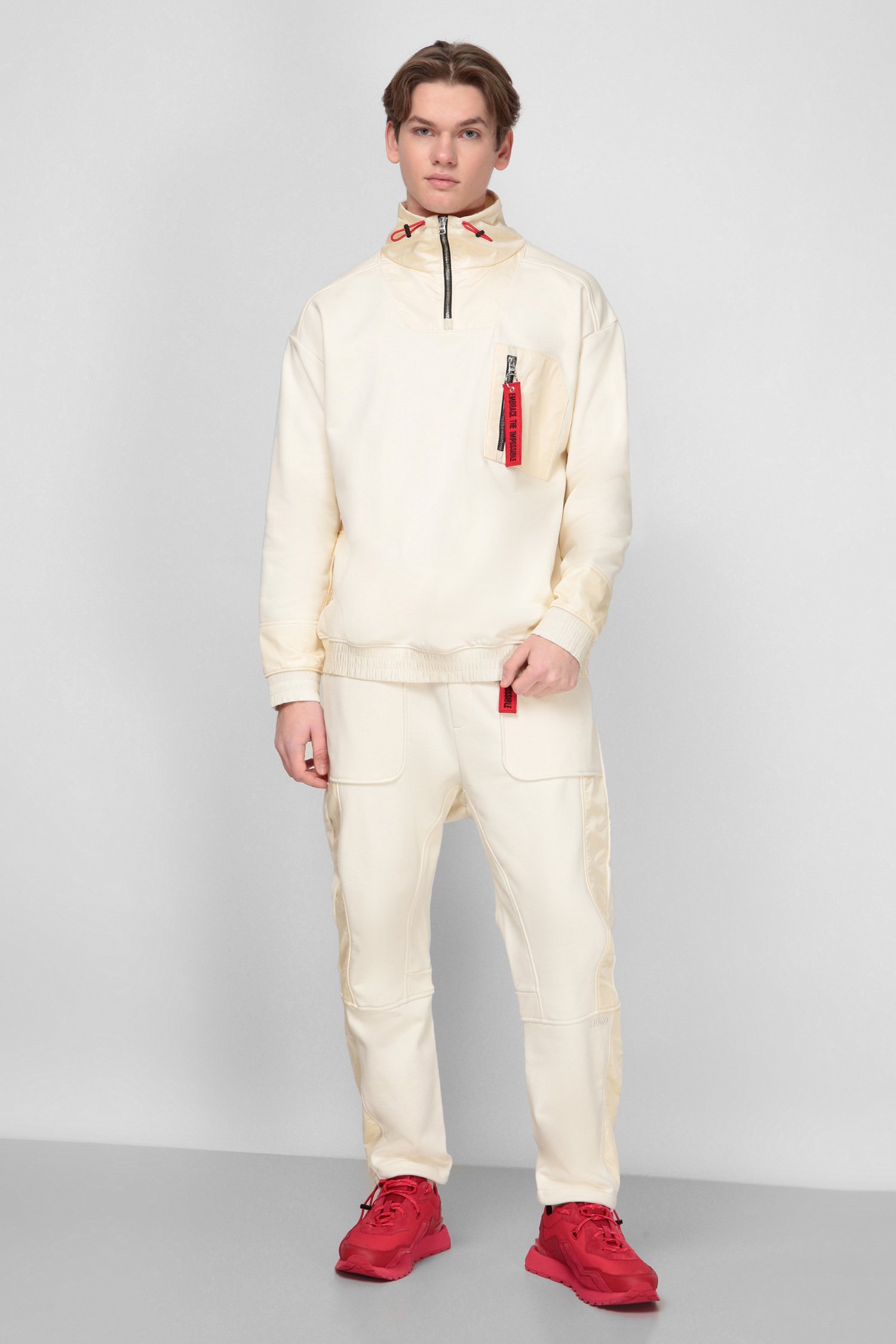 Білі спортивні штани для хлопців HUGO 50443302;107