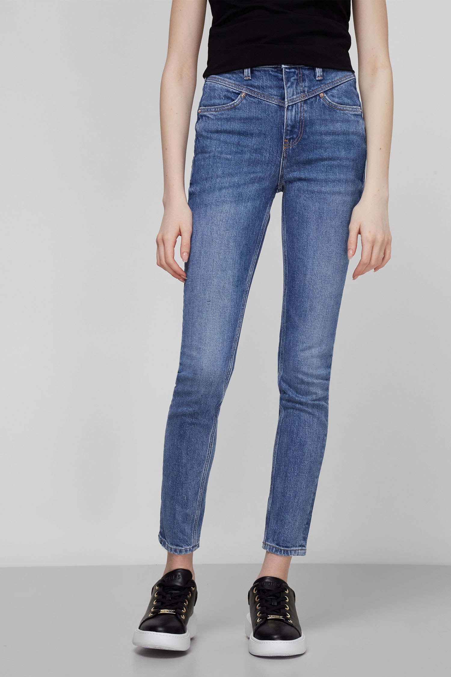 Світло-сині джинси Super High Skinny для дівчат Guess W1RA47.D4AM1;DPPP