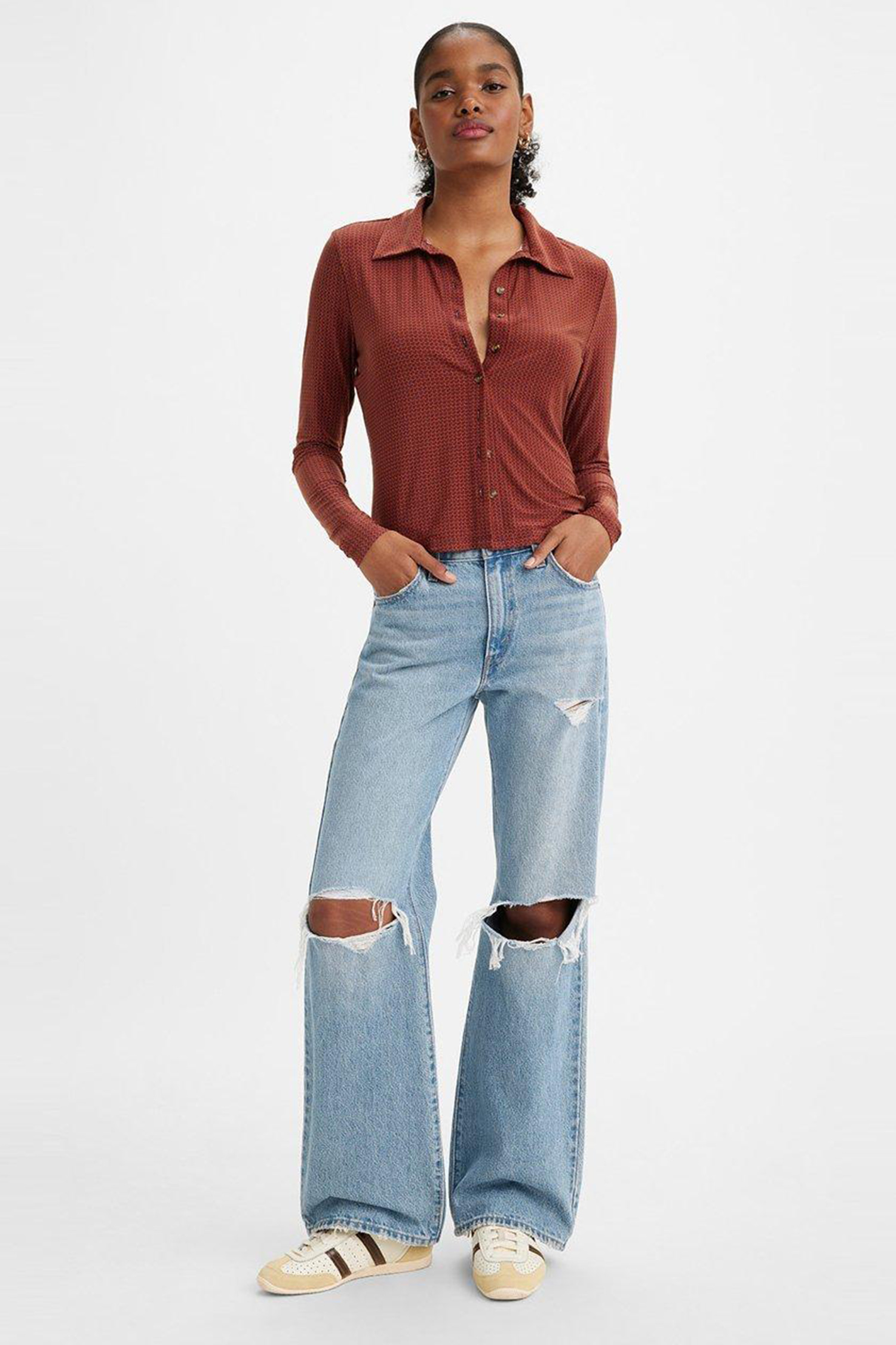 Жіночі блакитні джинси Baggy Bootcut Levi’s® A3495;0002