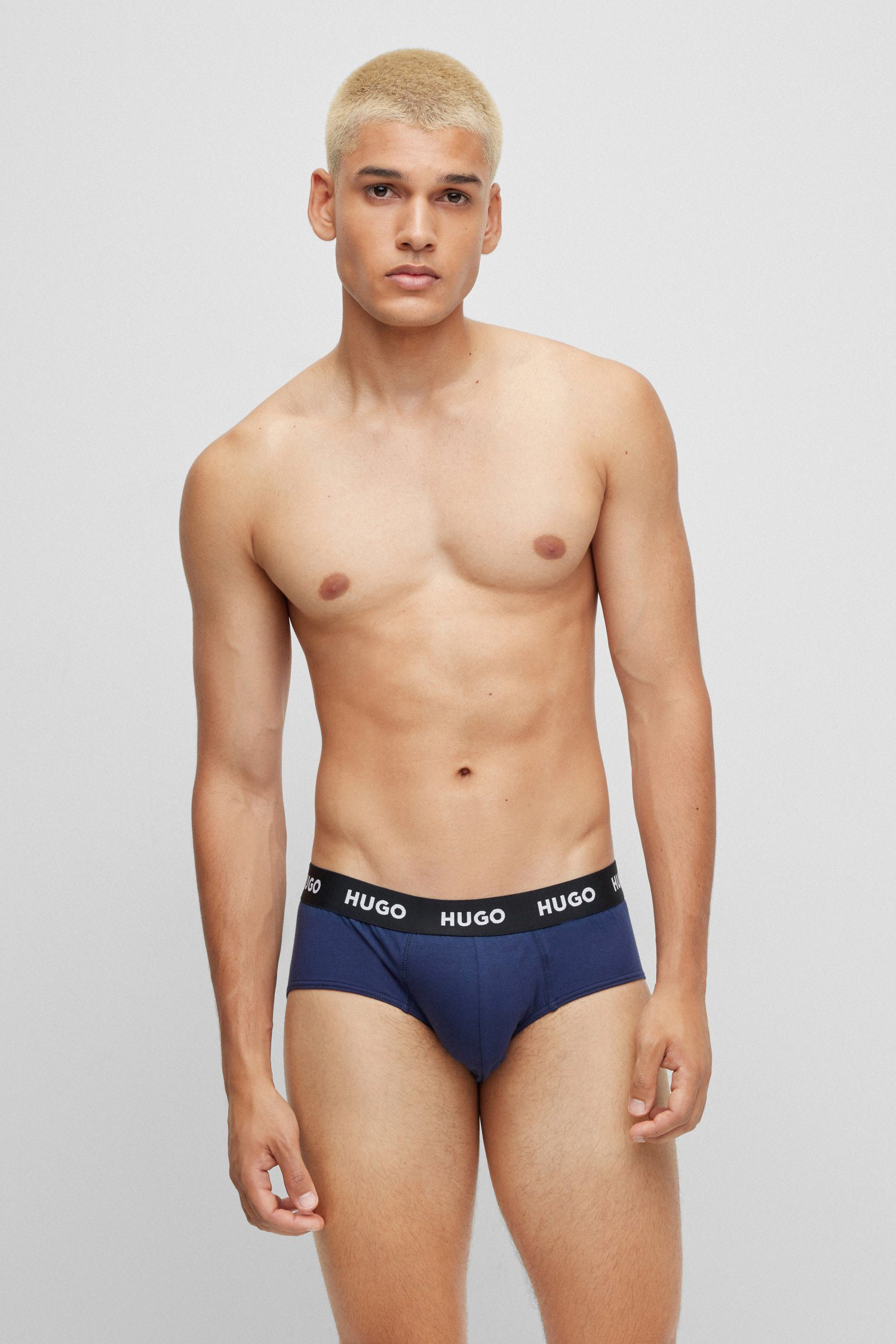 Мужские темно-синие брифы (3 шт) HUGO 50469763;410