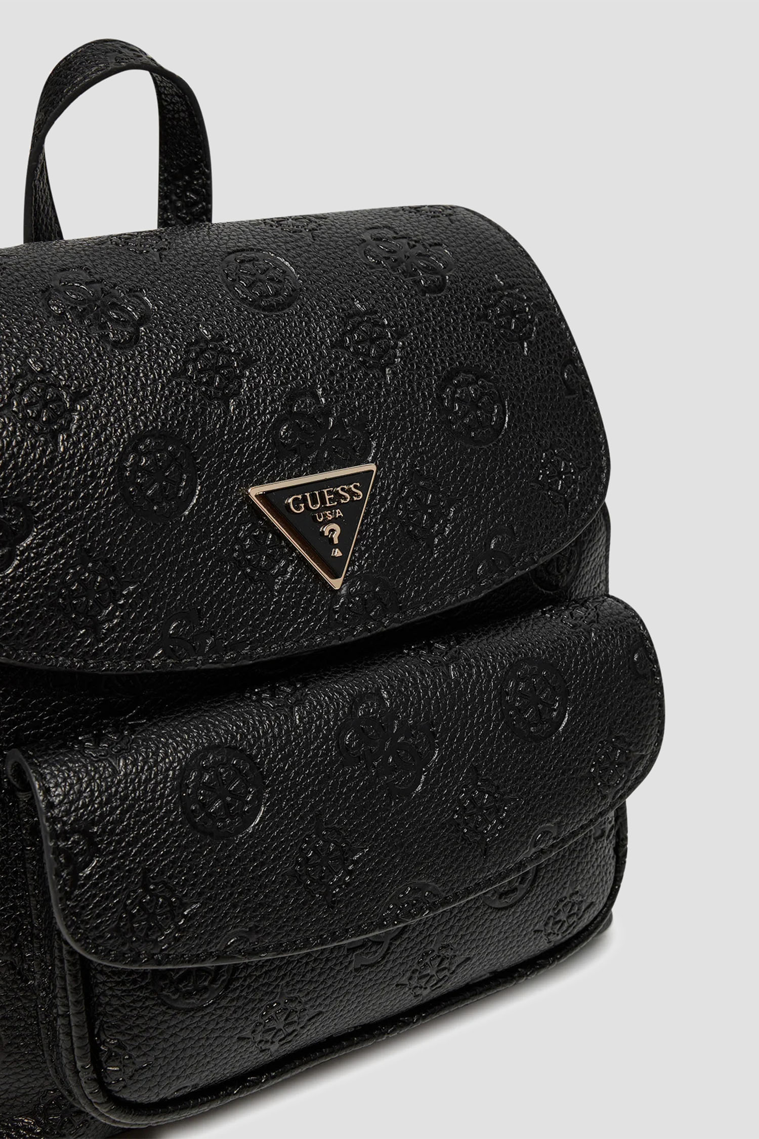 Женский черный рюкзак с узором Guess HWPG93.49310;BLA