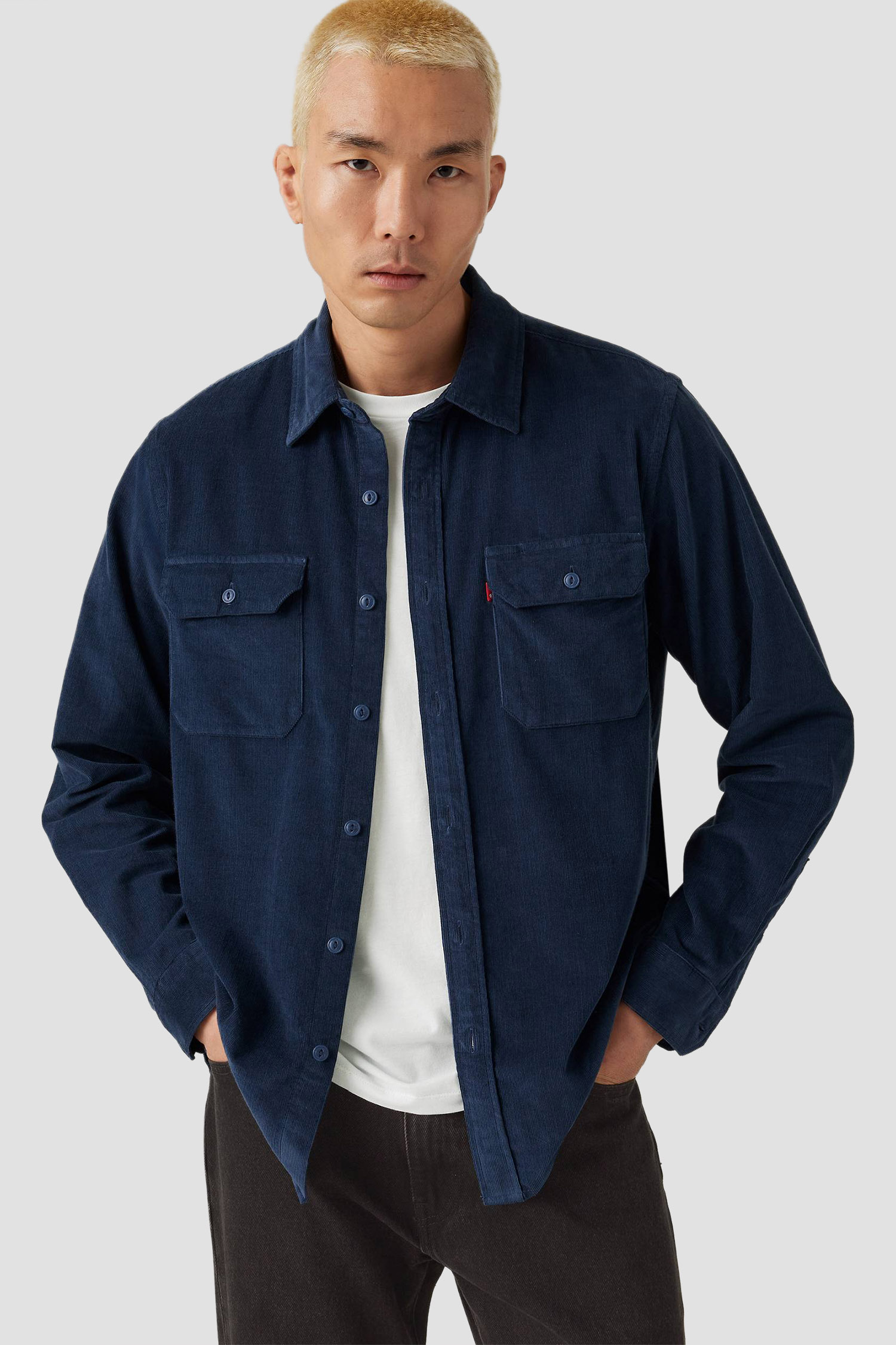 Мужская темно-синяя вельветовая рубашка Levi’s® 19573;0276
