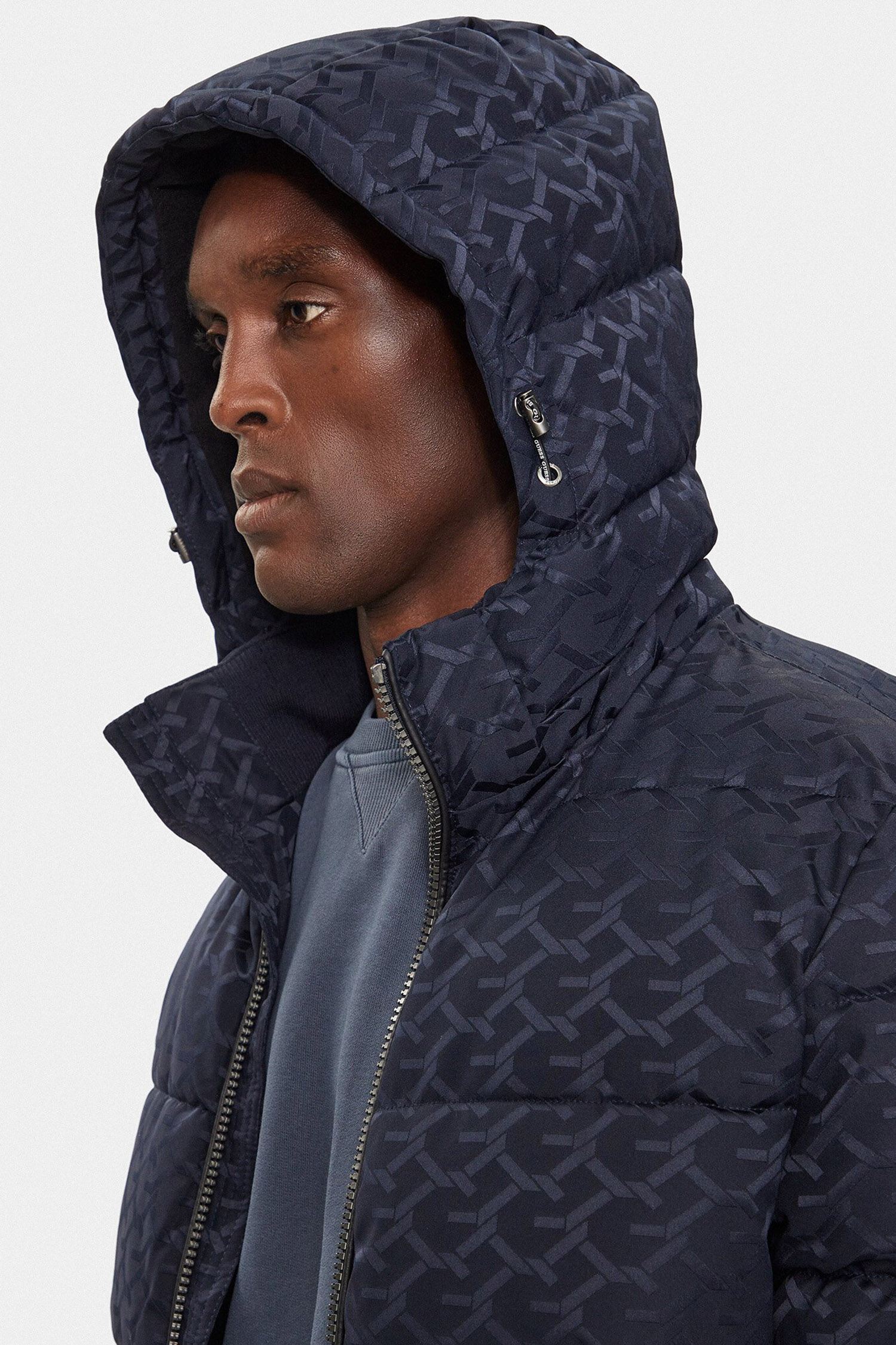 Чоловіча темно-синя куртка з візерунком Guess M4BL42.WG9L2;FB8G