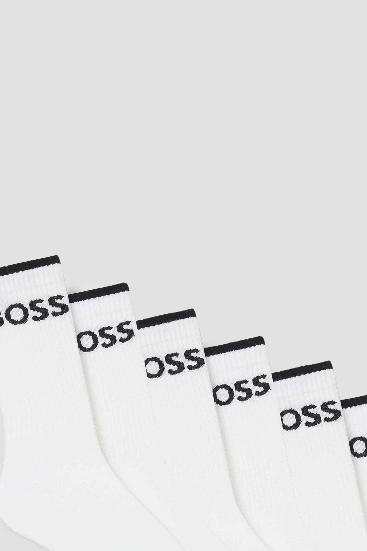 Чоловічі білі шкарпетки (6 пар) BOSS 50510168;100
