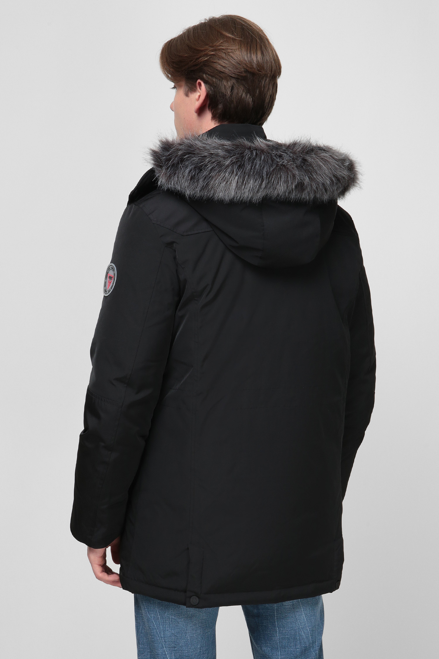Черный пуховик для парней Guess M0BL64.WDA60;JBLK — Ultrashop