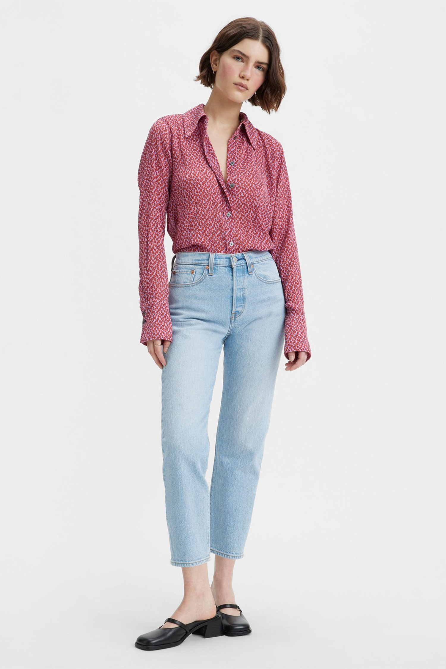 Женские голубые джинсы Wedgie Straight Levi’s® 34964;0196