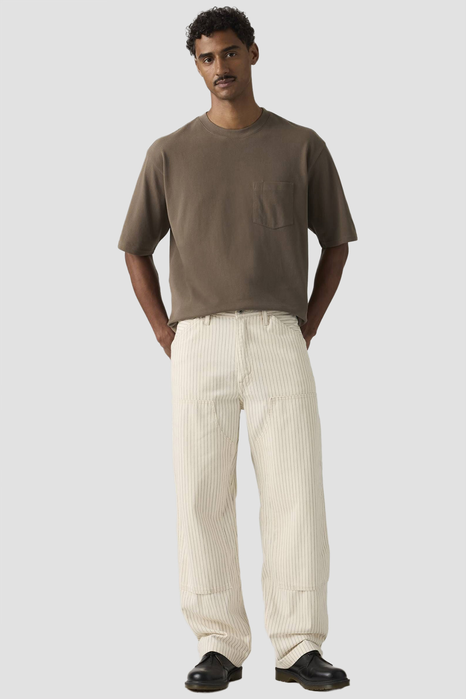 Чоловічі білі брюки у смужку 568™ Loose Straight Levi’s® A7367;0018