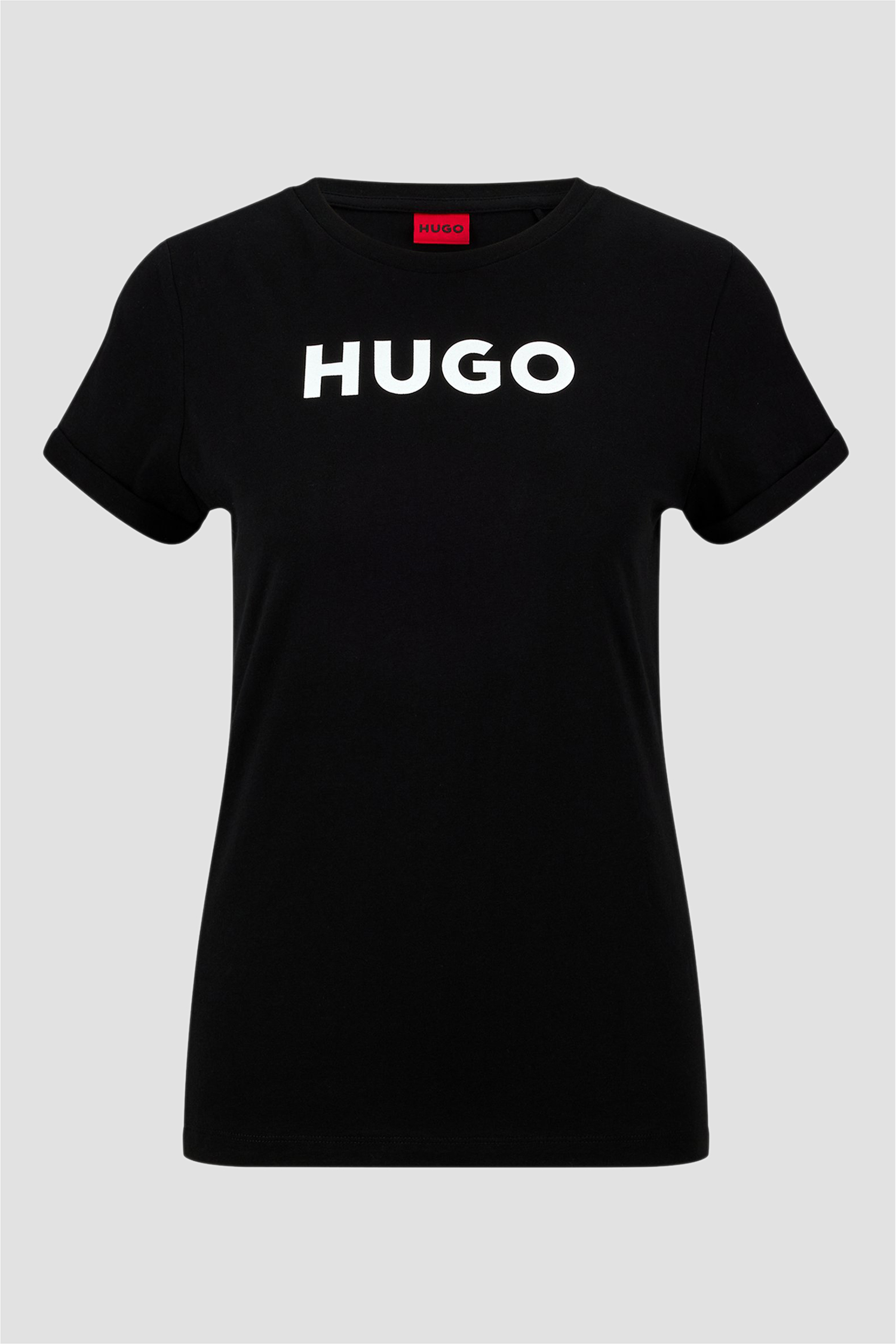 Жіноча чорна футболка HUGO 50473813;001