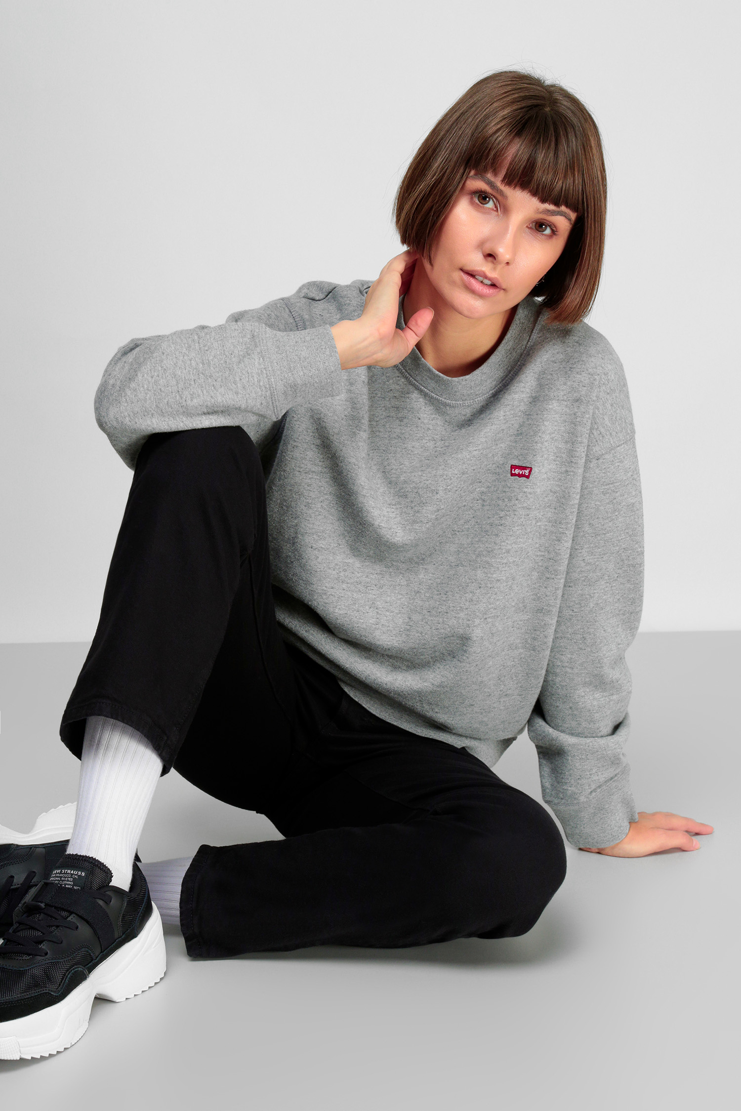 Женский серый свитшот Levi's® 24688;0000 — Ultrashop