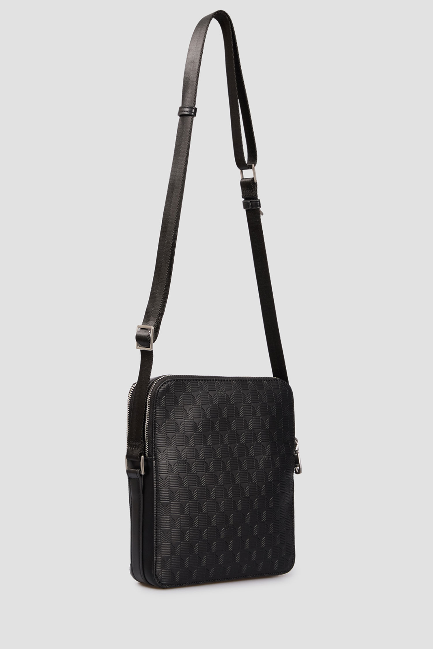 Мужская черная сумка с узором Guess HMTODE.P5118;BLA