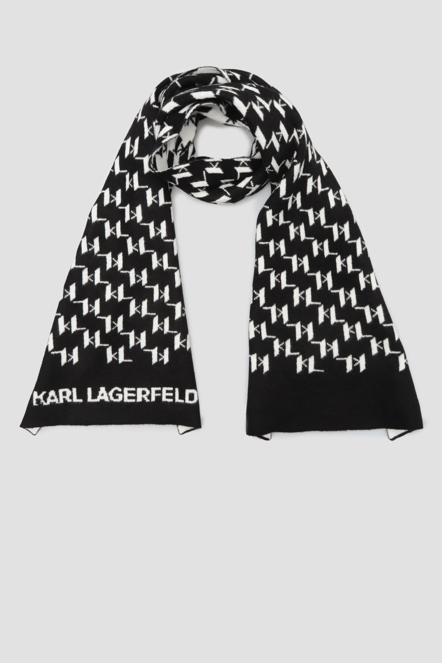 Мужской шарф с узором Karl Lagerfeld 524308.805000;991