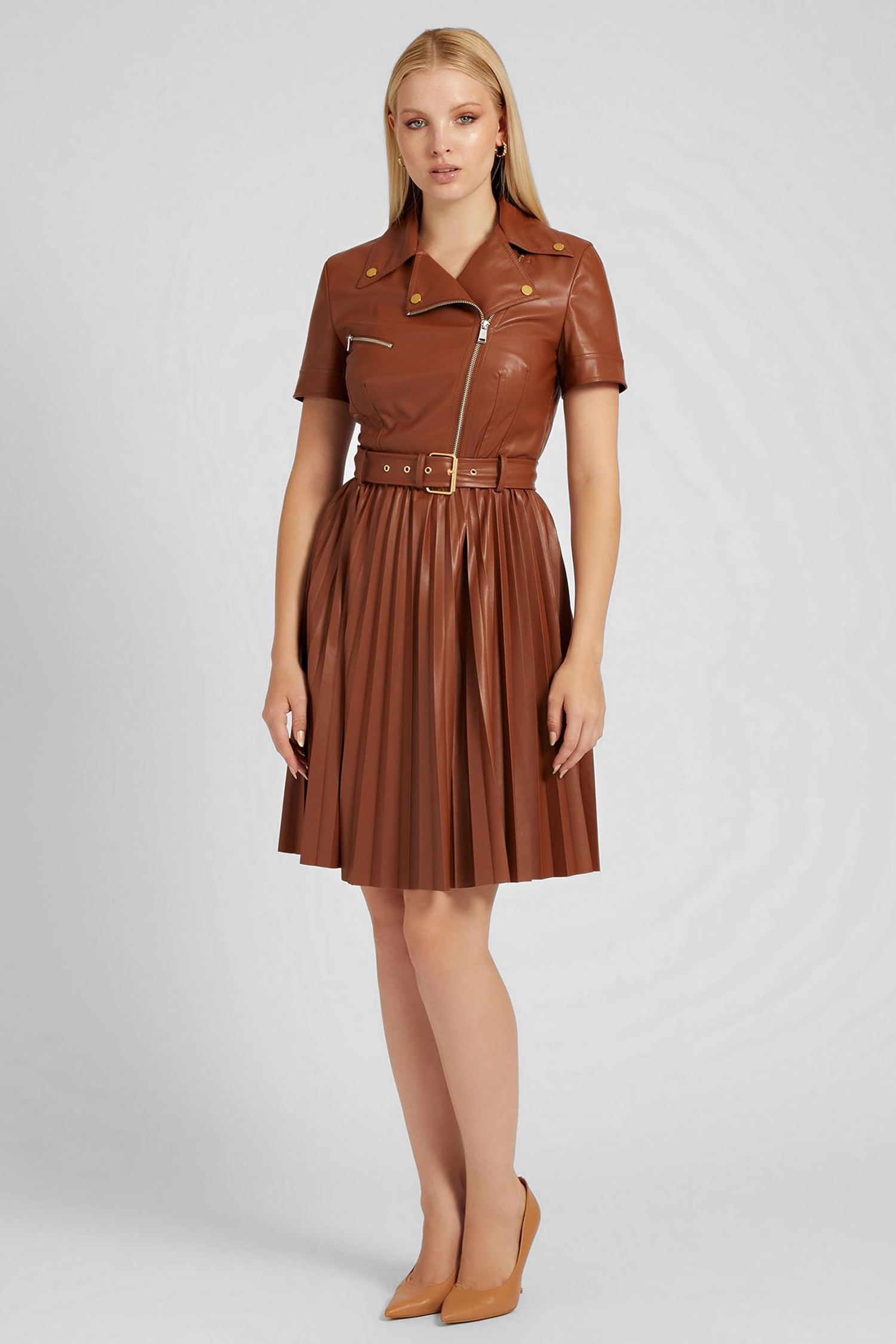 Женское коричневое платье Guess W3RK15.WEVE0;F1AH