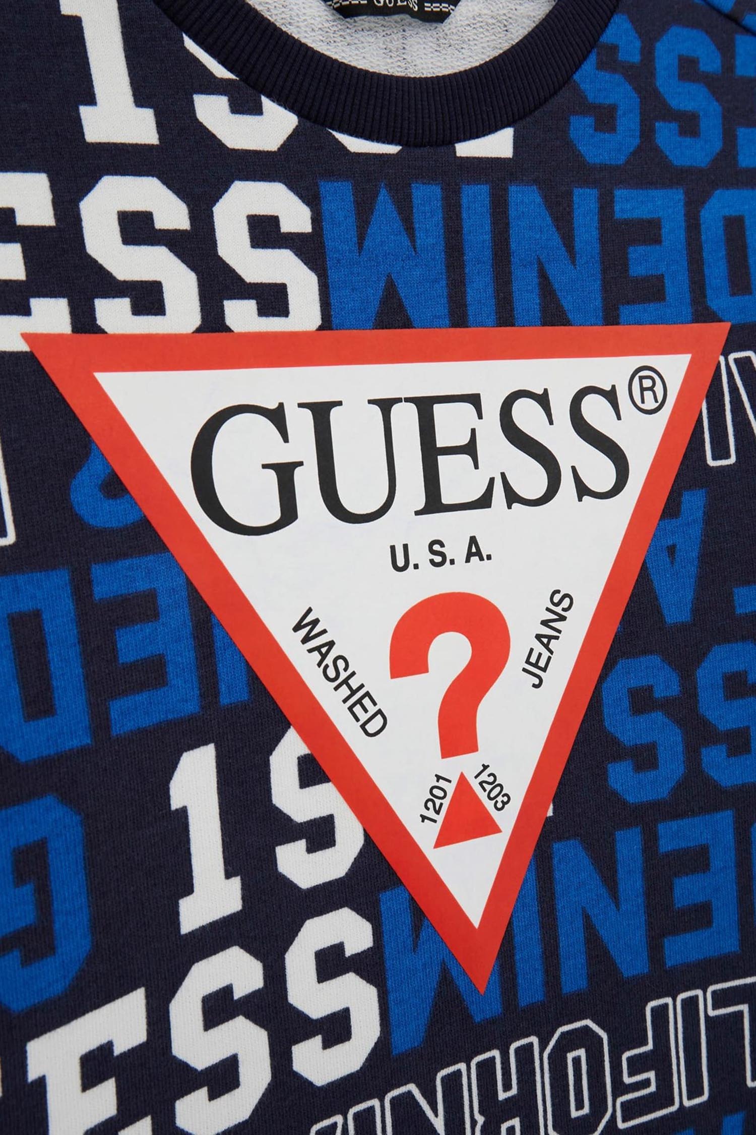 Дитячий світшот з візерунком Guess Kids L4YQ02.KA6R3;PI95