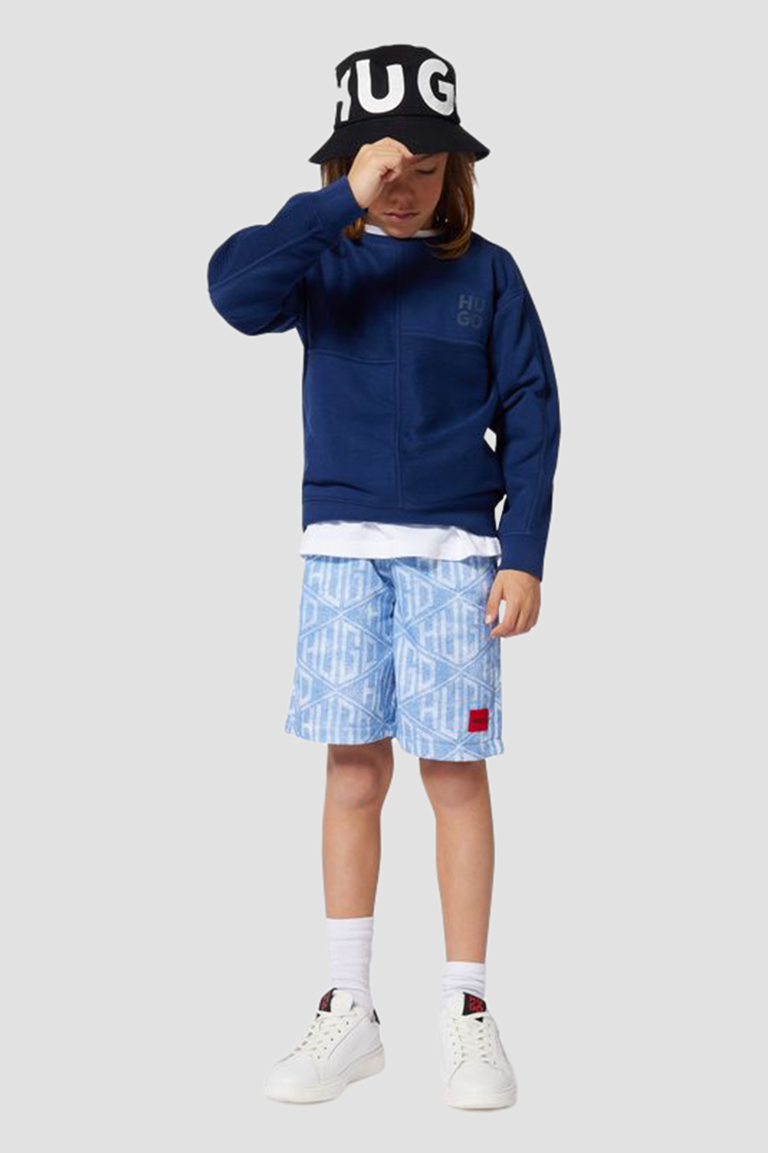 Детская двусторонняя панама HUGO kids G00317;84N