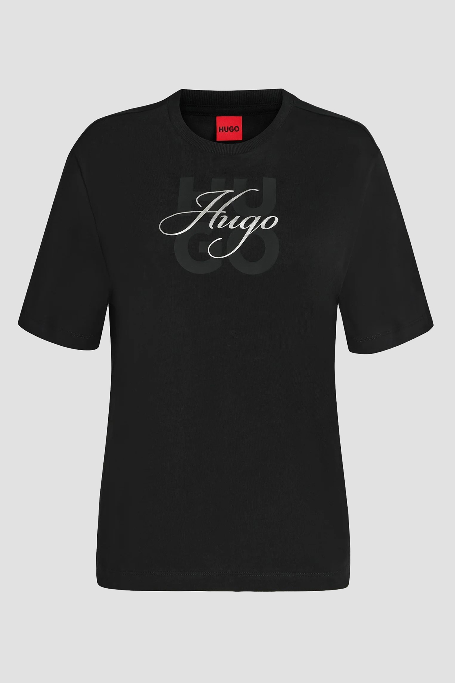 Жіноча чорна футболка HUGO 50566678;001