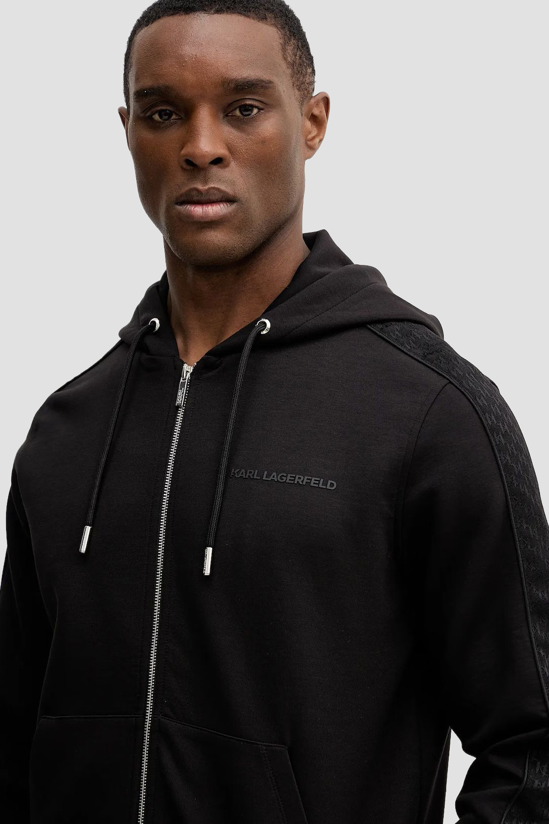 Чоловіча чорна кофта на блискавці Karl Lagerfeld 561902.705007;990