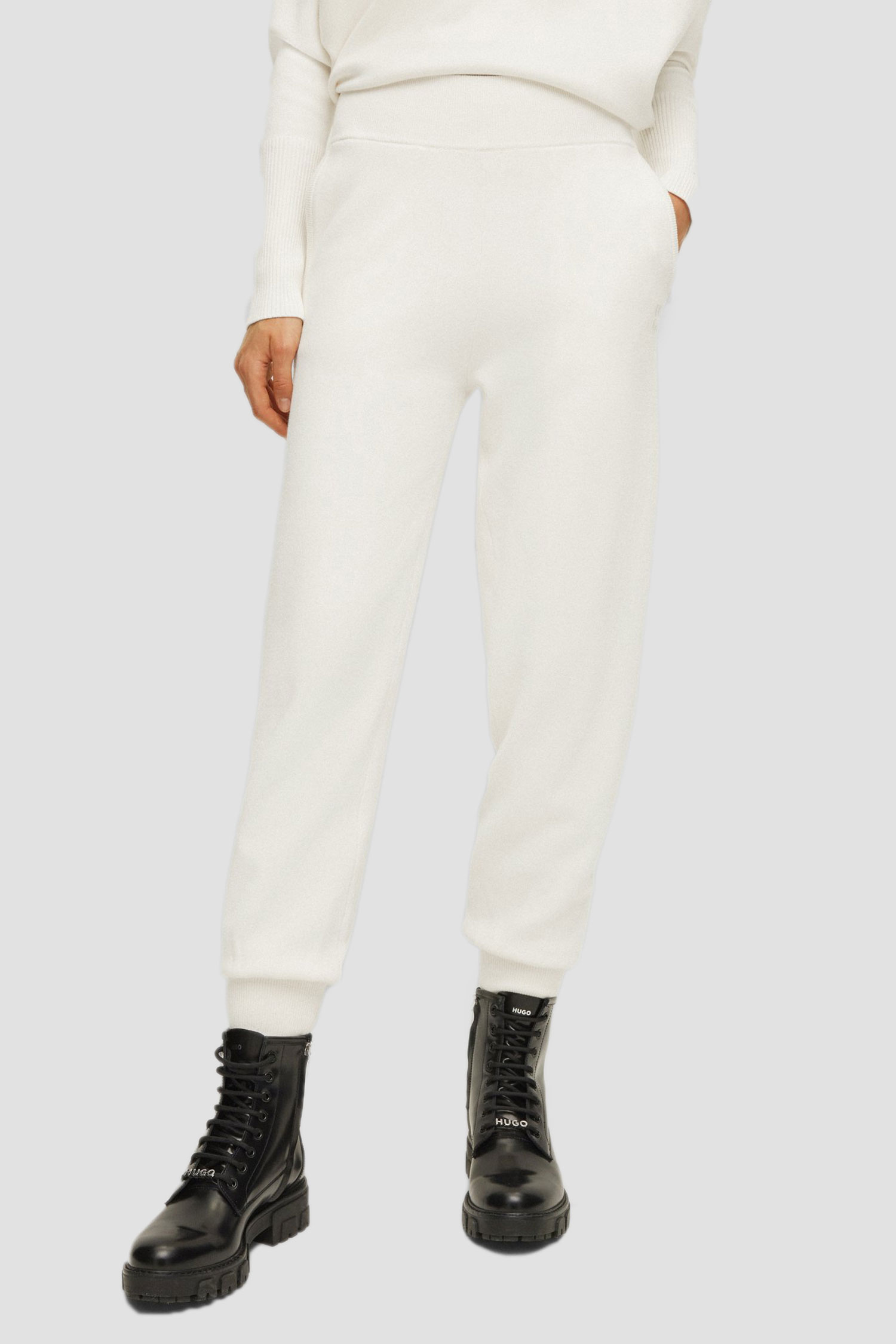 Женские белые брюки HUGO 50477140;110