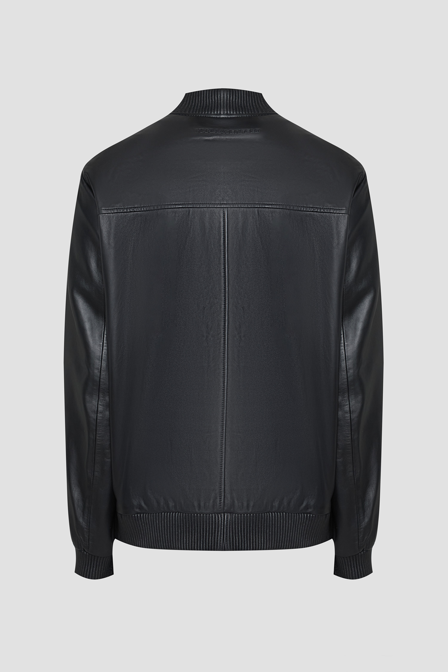 Мужская черная кожаная куртка Karl Lagerfeld 553421.555020;990