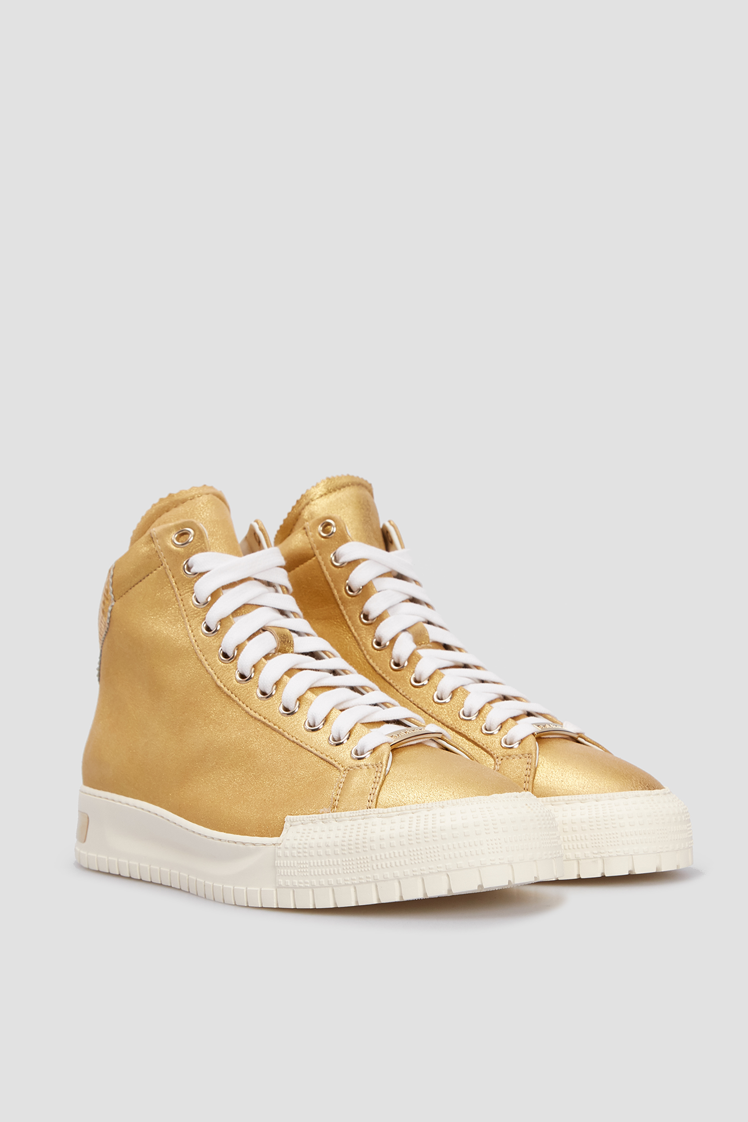 Женские золотистые кожаные хайтопы BALDININI D2D251POPY;8540