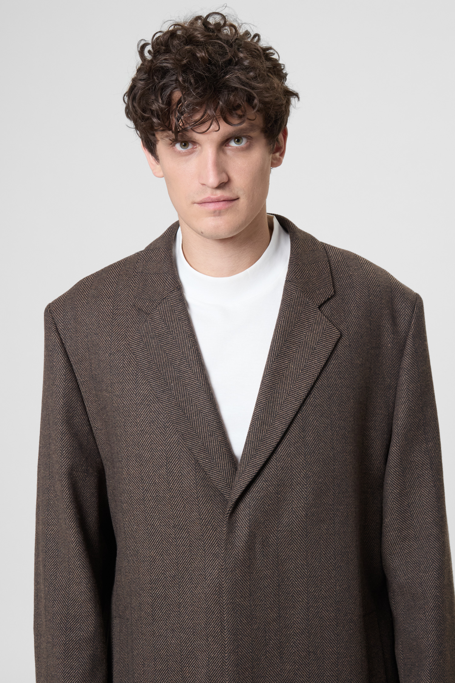 Чоловіче коричневе пальто з візерунком HUGO 50542695;217