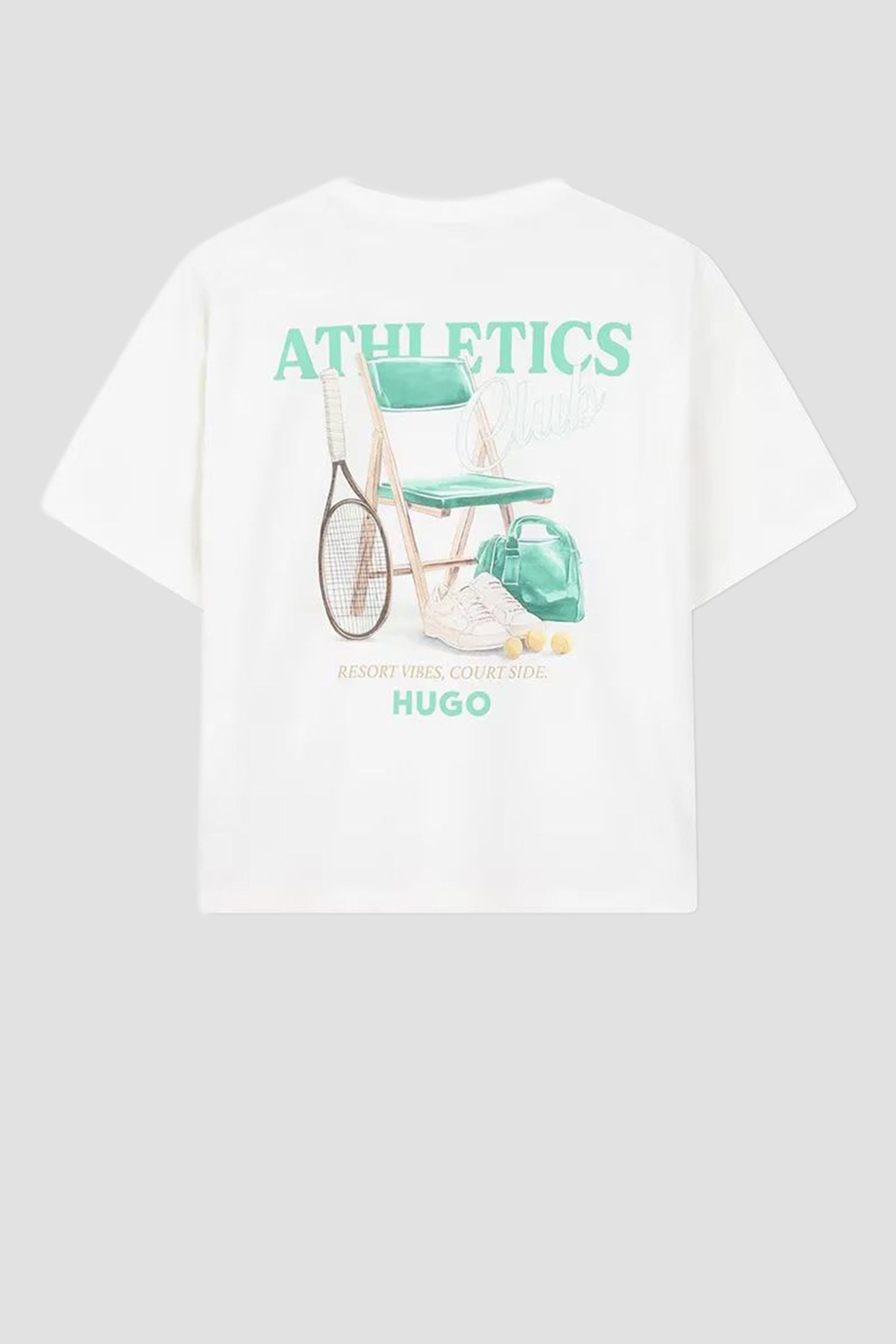 Дитяча біла футболка HUGO kids G01023;C153