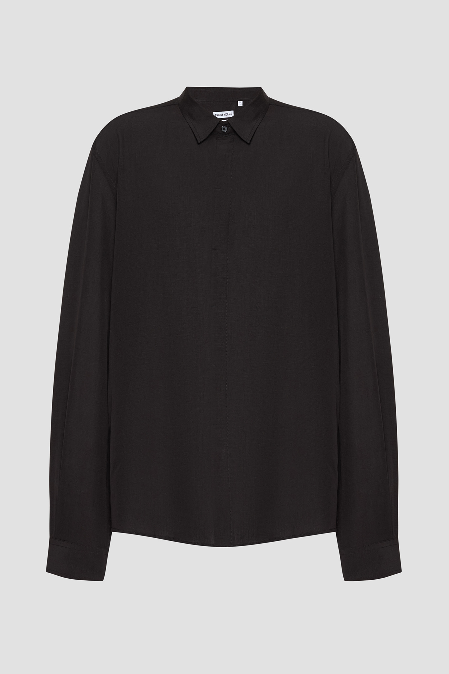 Мужская черная рубашка Antony Morato MMSL00757.FA400094;9000