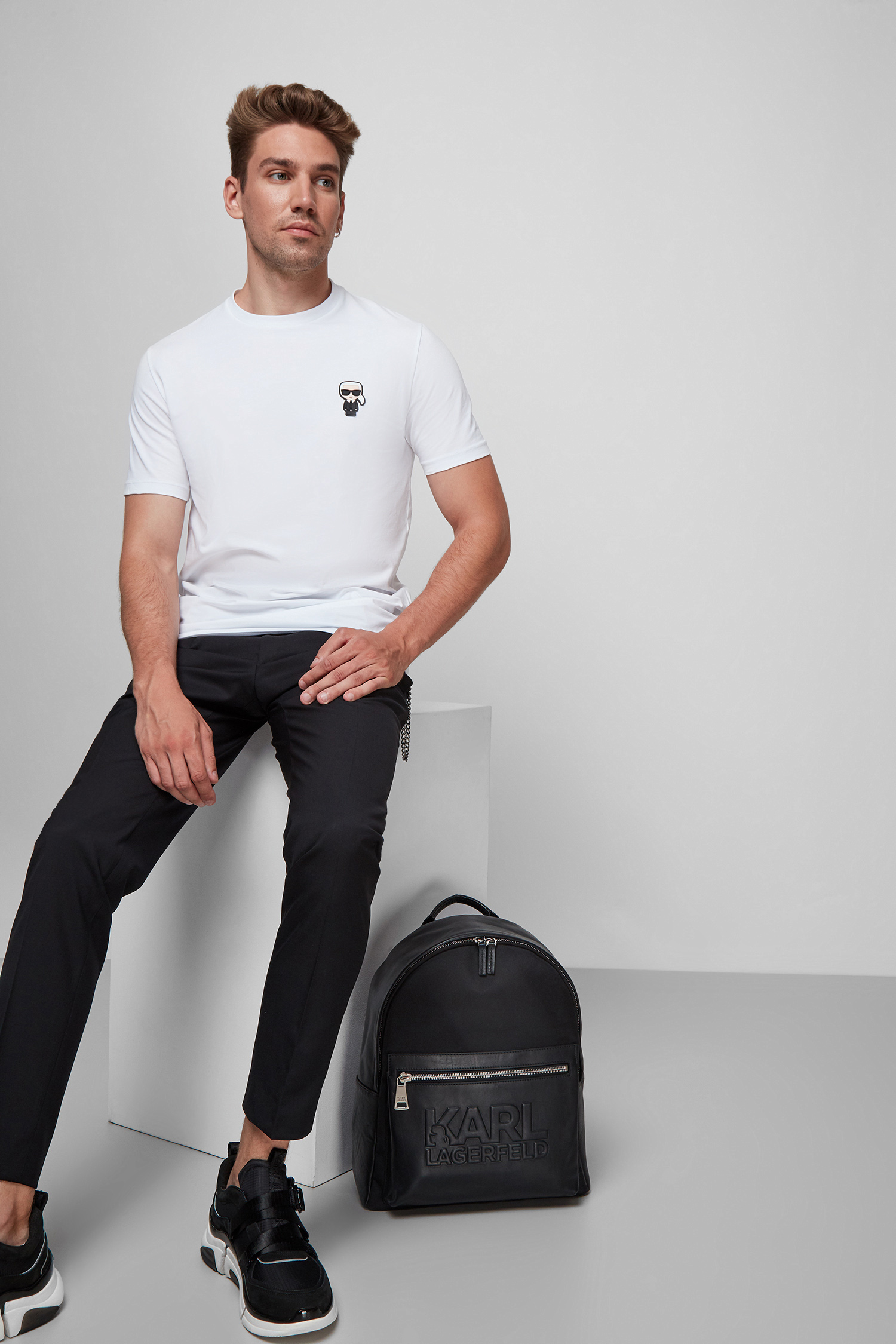 Мужская белая футболка Karl Lagerfeld 512221.755027;10